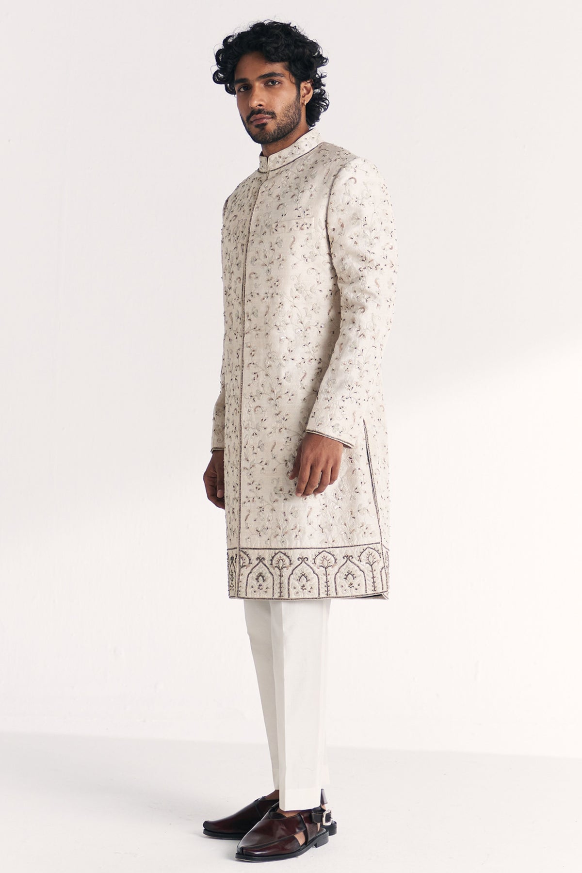 Vyom Ivory Achkan Set