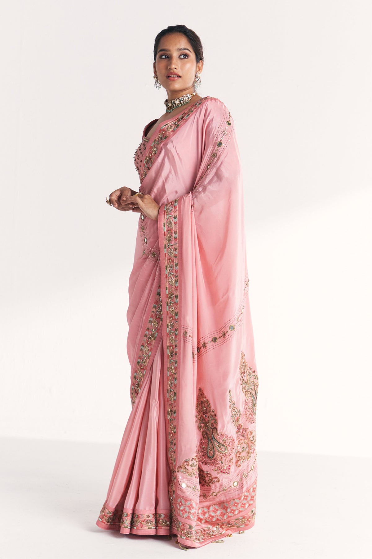 Navya Light Pink Saree