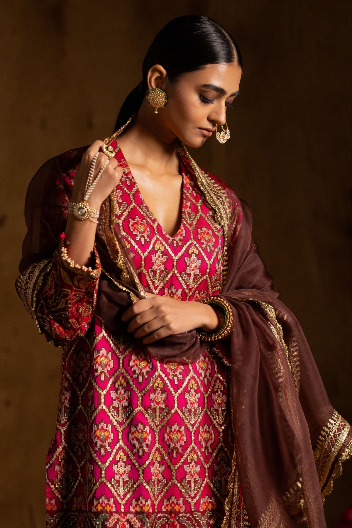 Brown Dupatta