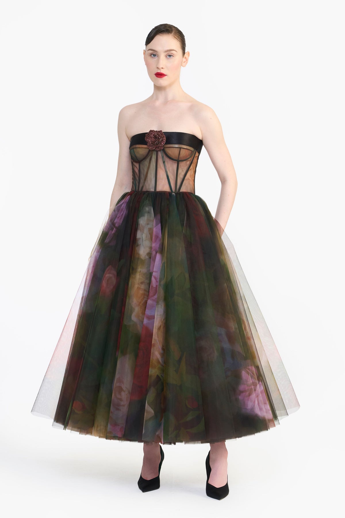 Corseted Tulle Midi