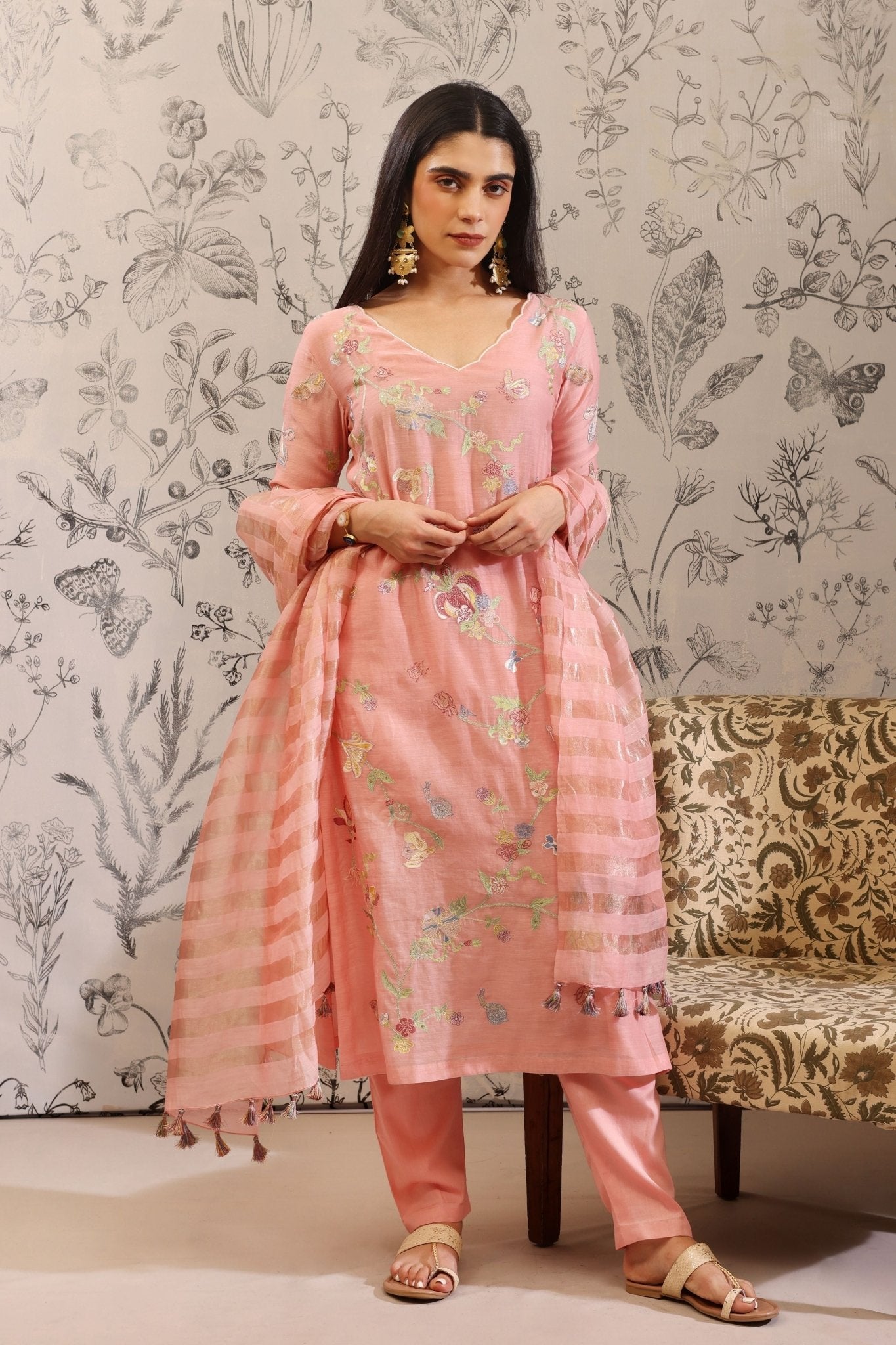 Harita Pink Kurta Set - Taisha - Elahe