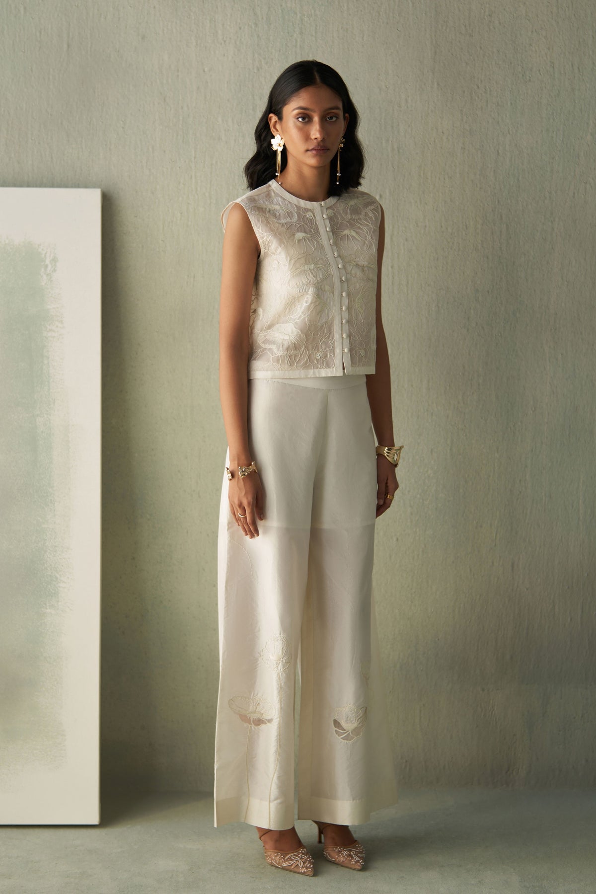 Foliage Applique Trouser