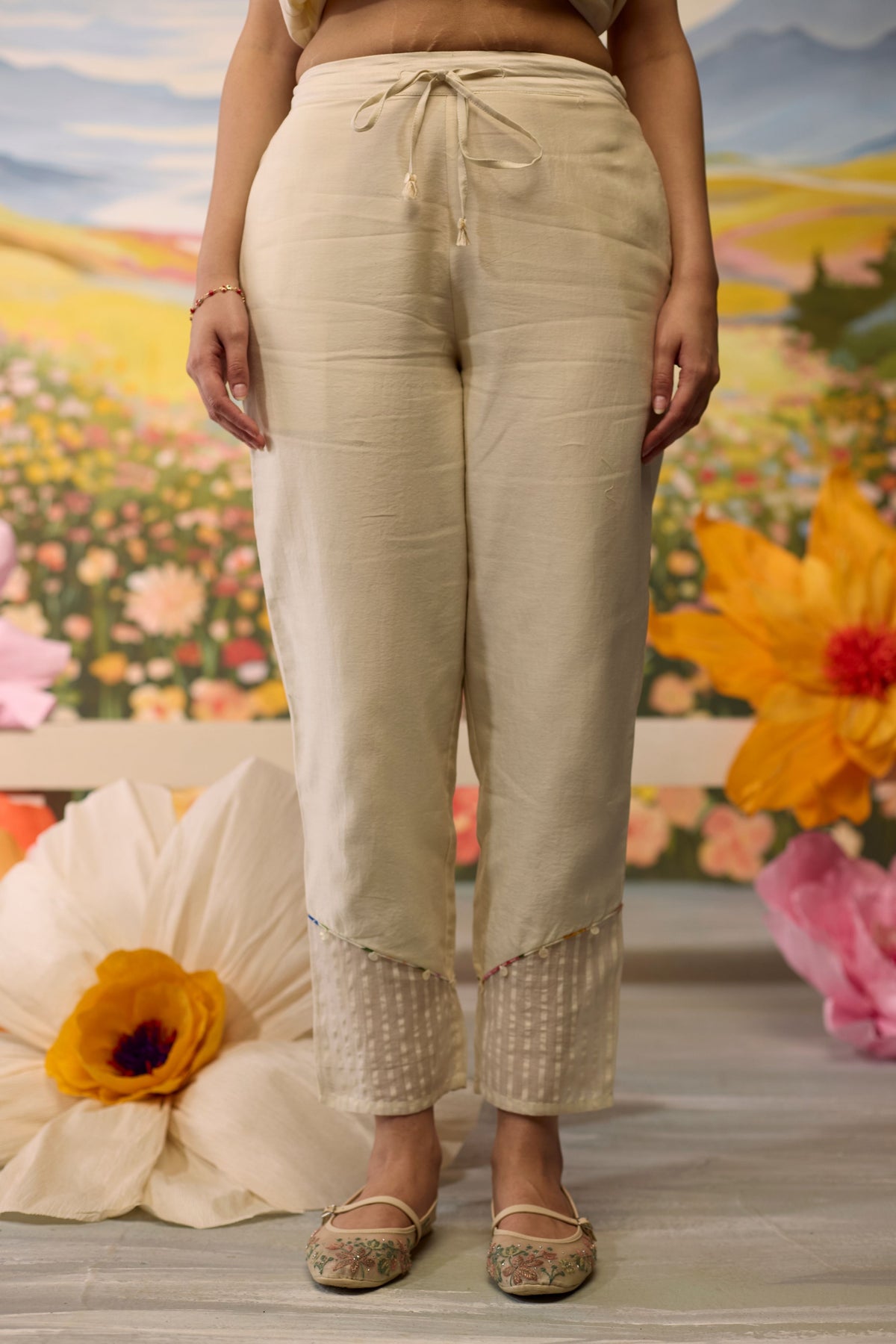 Lumina Straight Chanderi Pants