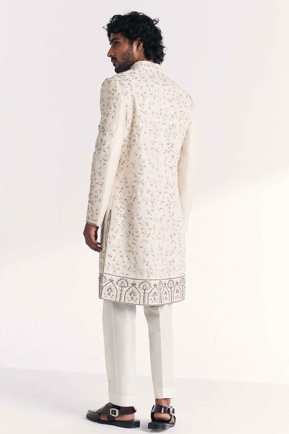 Vyom Ivory Achkan Set