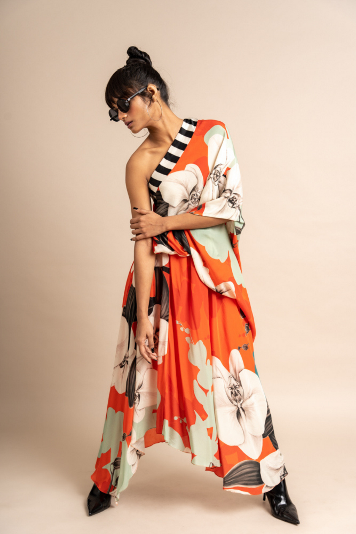 Tangerine Print Sack Dress