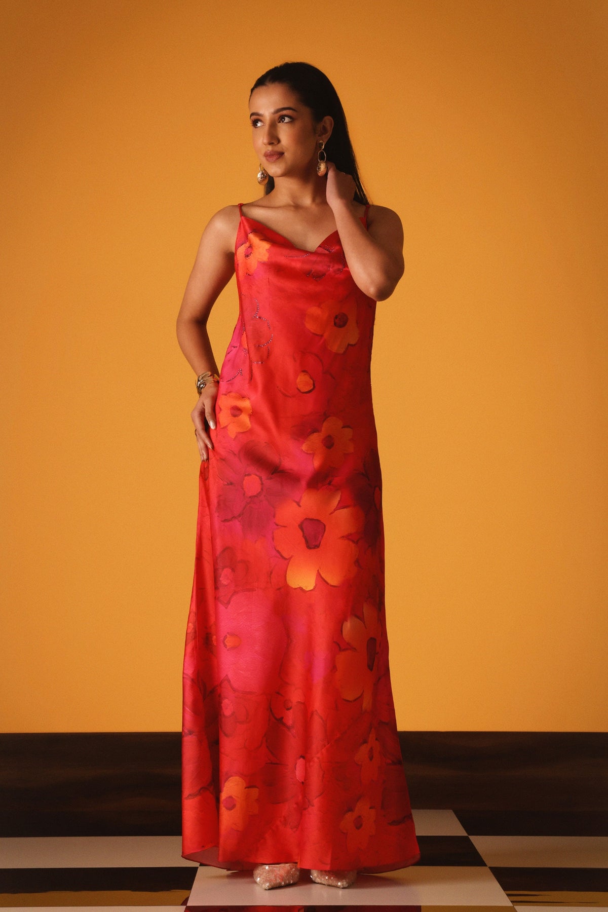 Scarlet Petals Dress