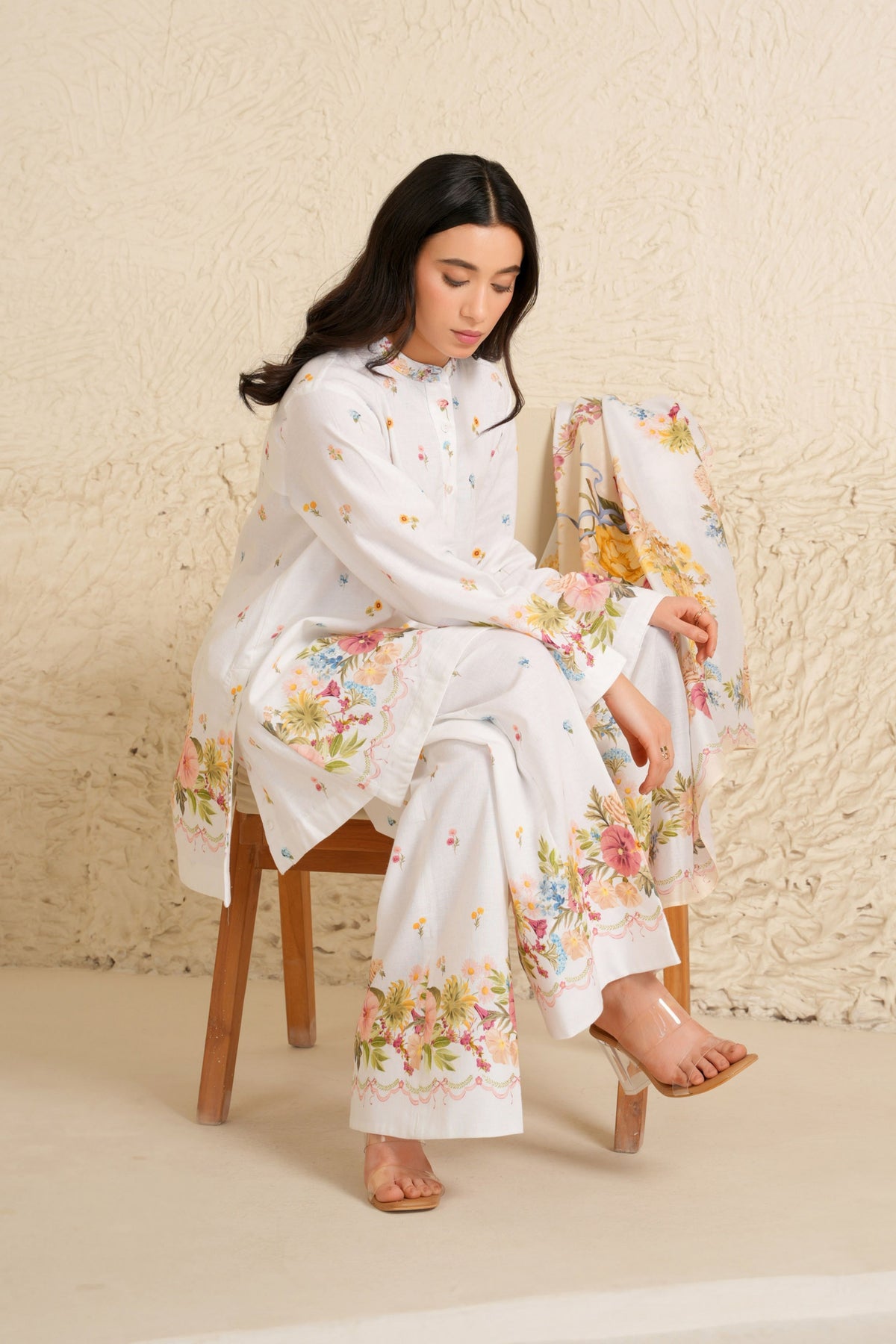 White Floral Co-ord Set