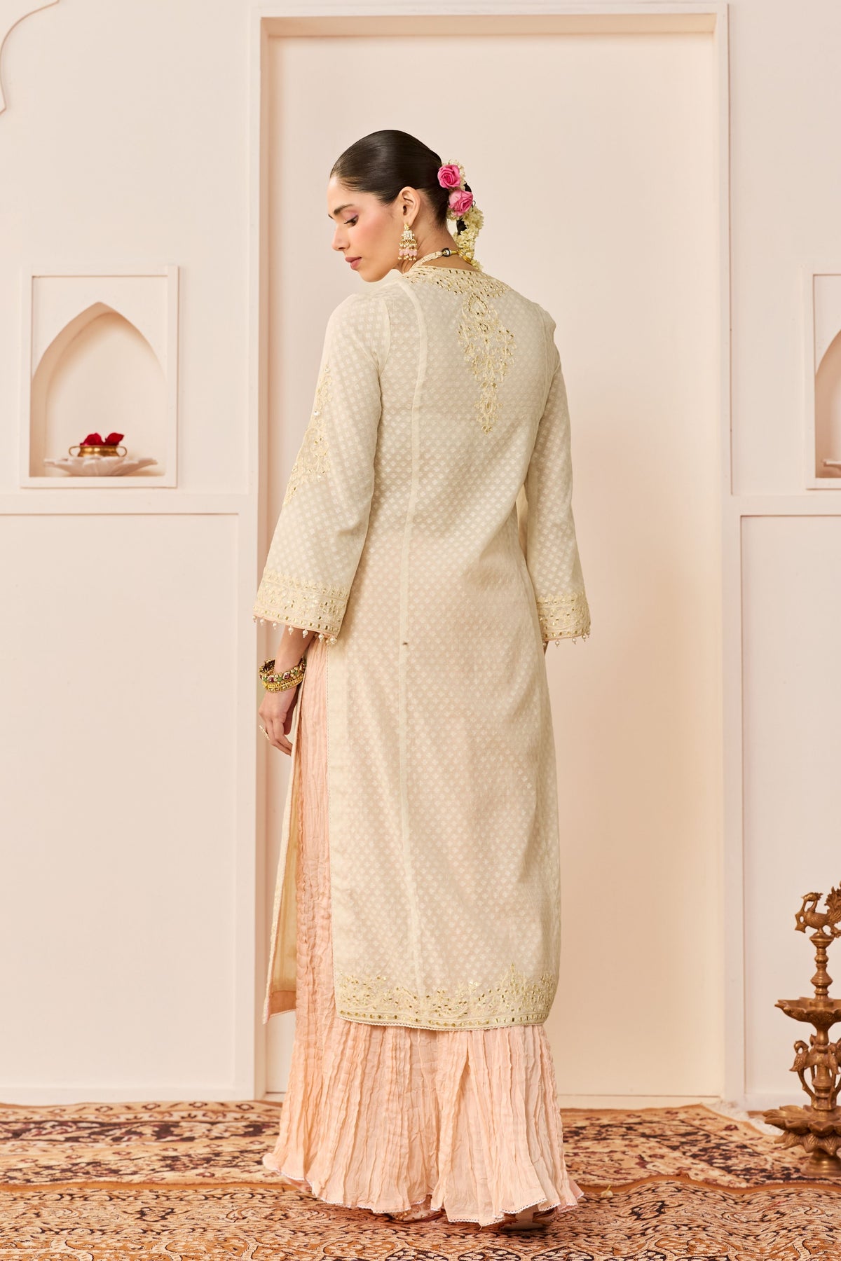 Ruhani Daisy Ivory Skirt Set