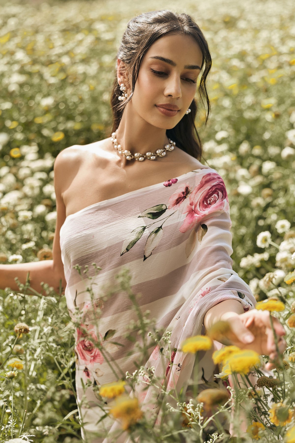 Annie Lavender Chiffon Saree