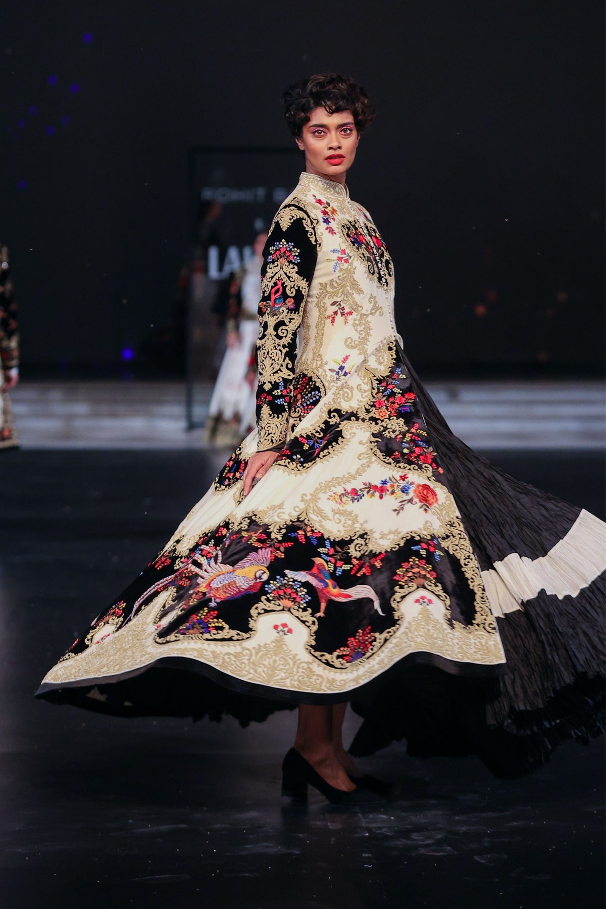 Long Jacket With Resham Embroidery