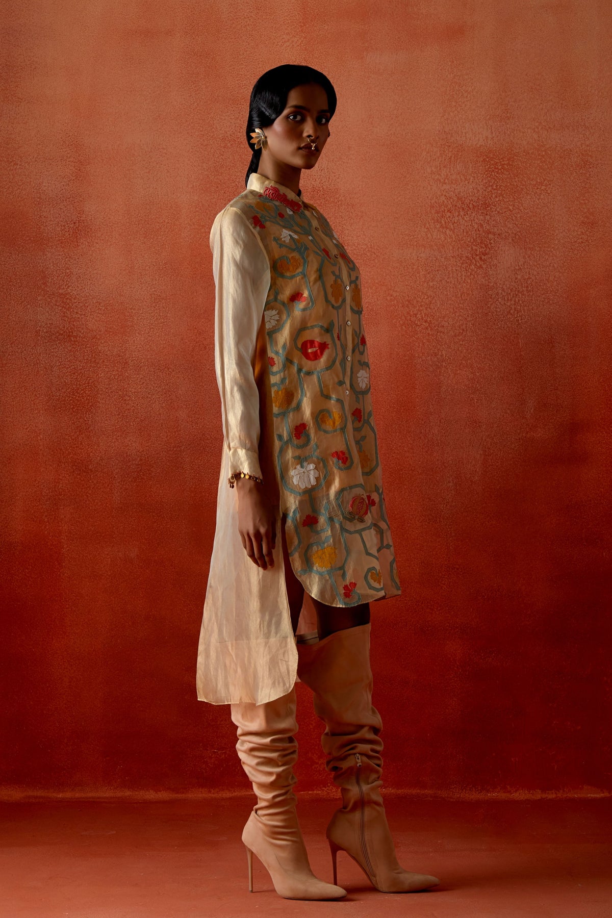 Tissue Embroidered Shirt