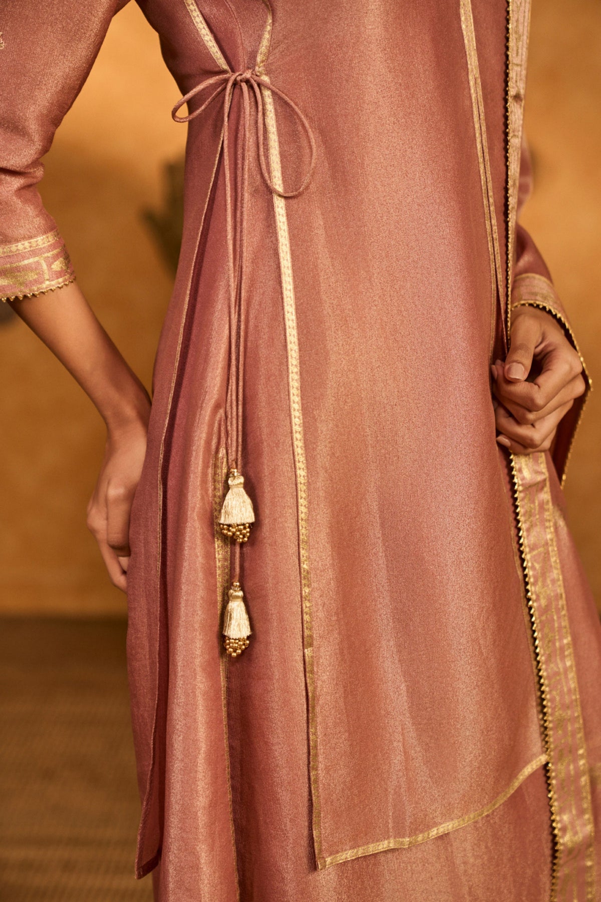 Mauve Tea Blossom Kurta Set