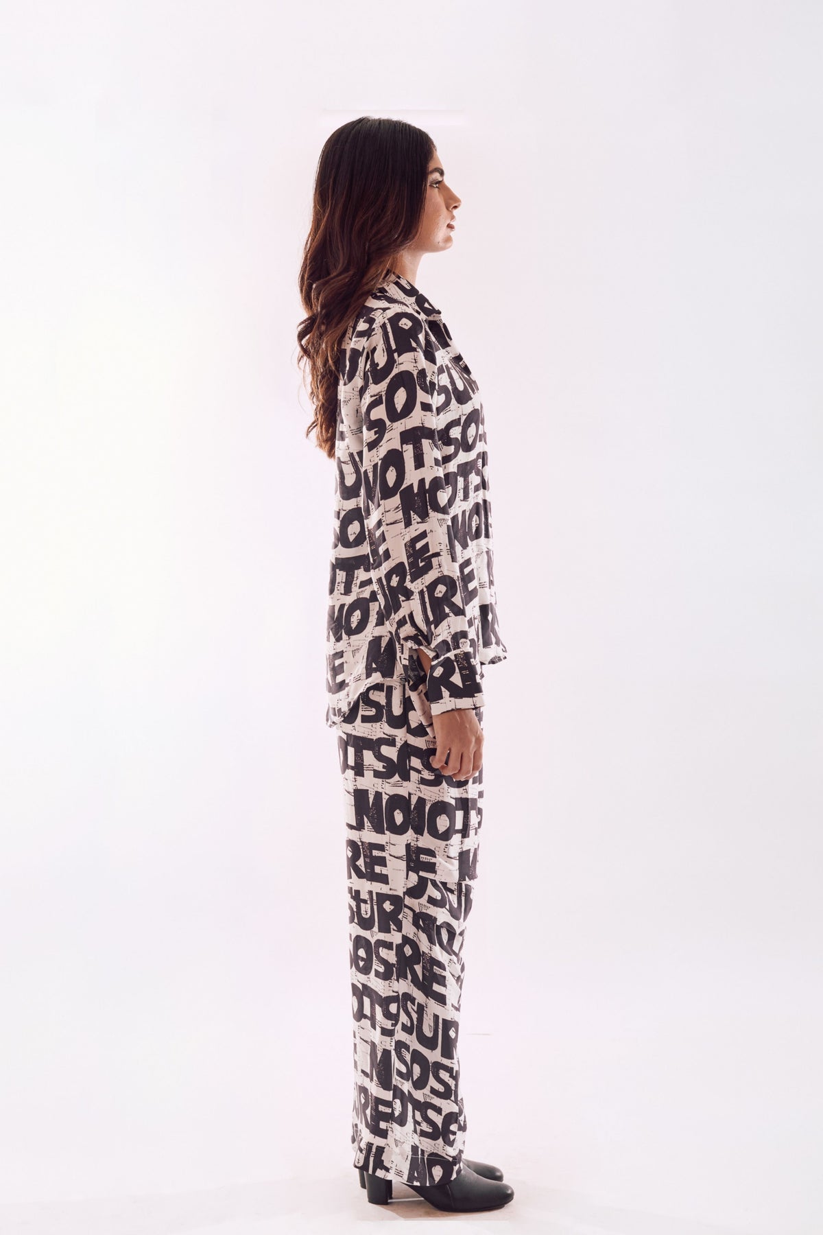 Black White Check Co-ord Set