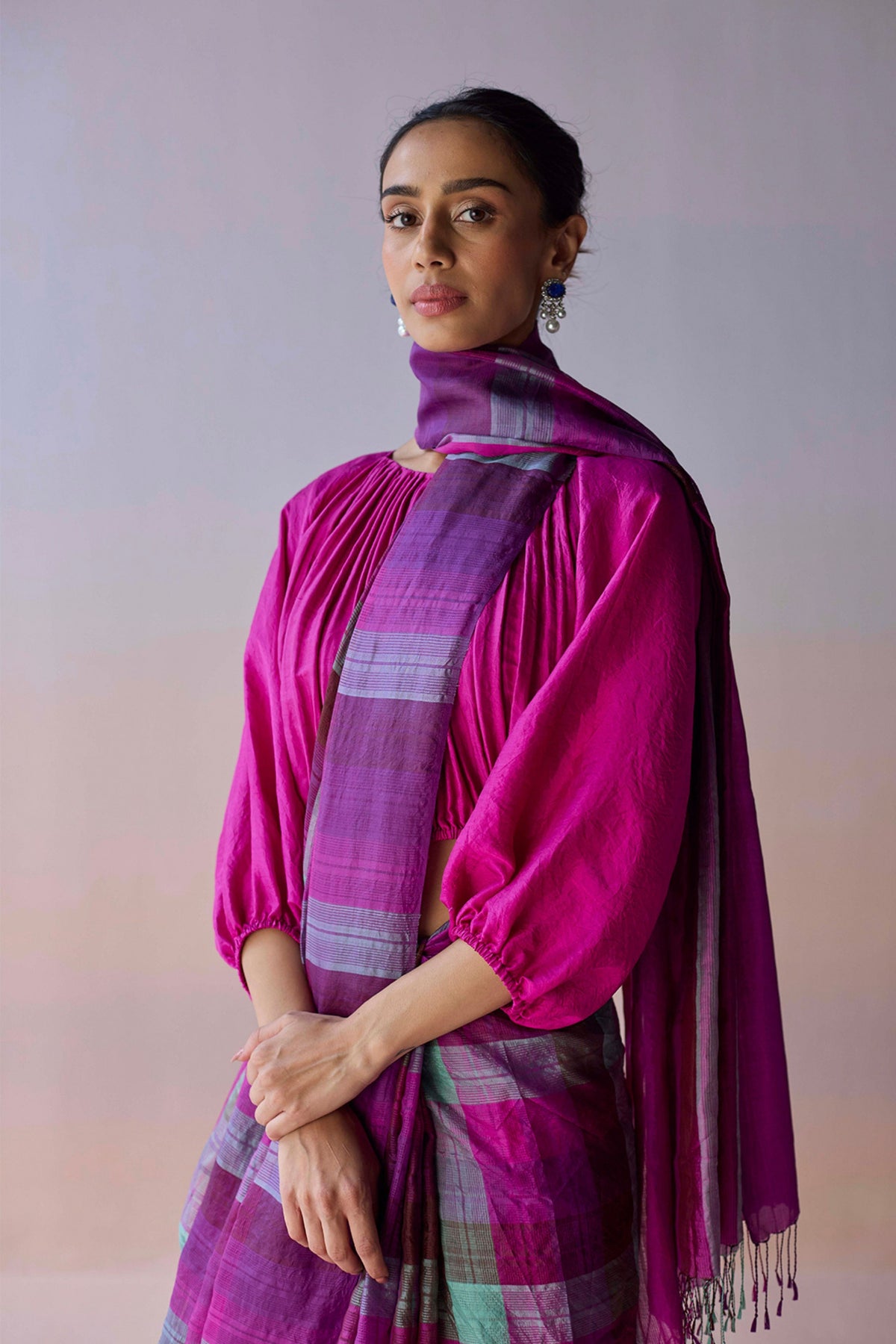 Aurora Checkered Saree