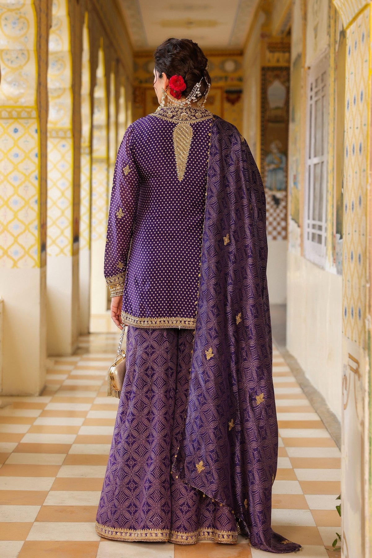 Ahista Purple Printed Sharara Set