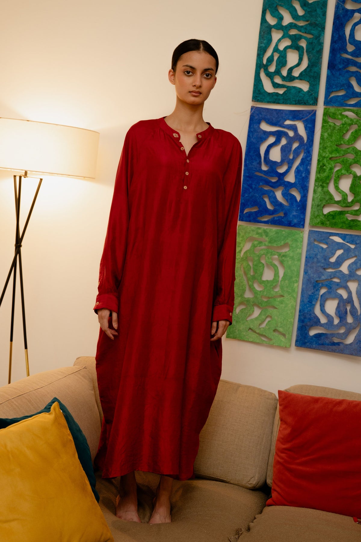 Crimson Red Soler Dress