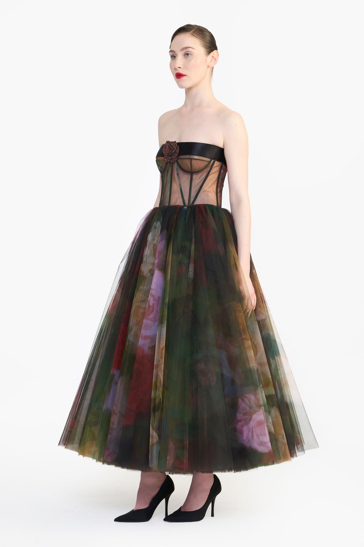 Corseted Tulle Midi