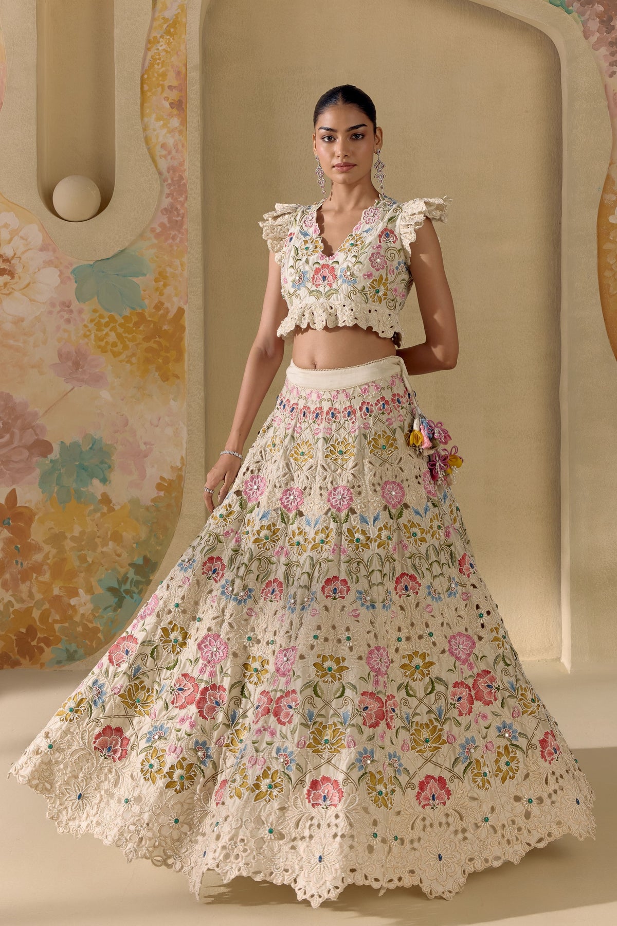 Ivory Floral Bloom Bustier
