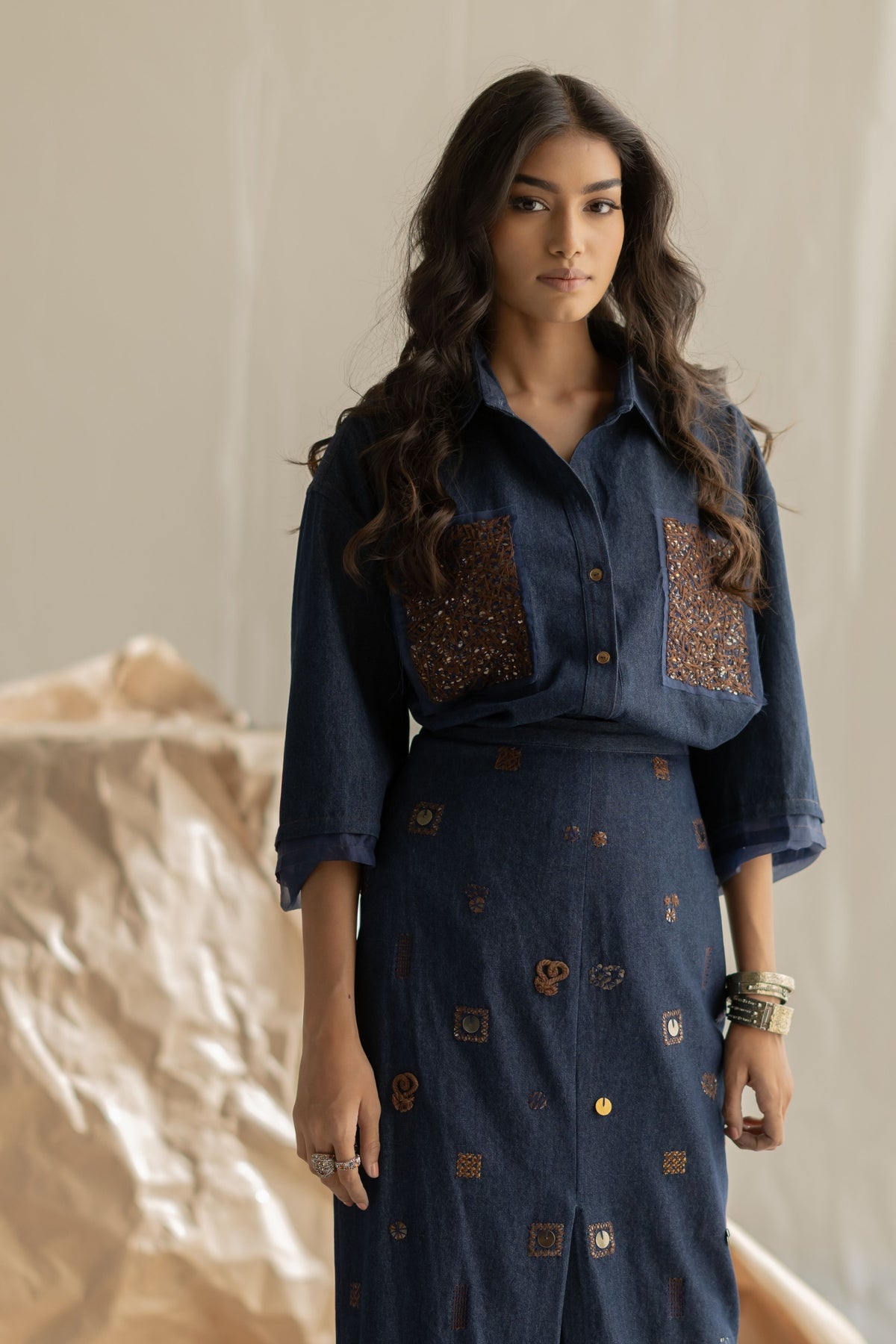 Dark Blue Two Pocket Shirt