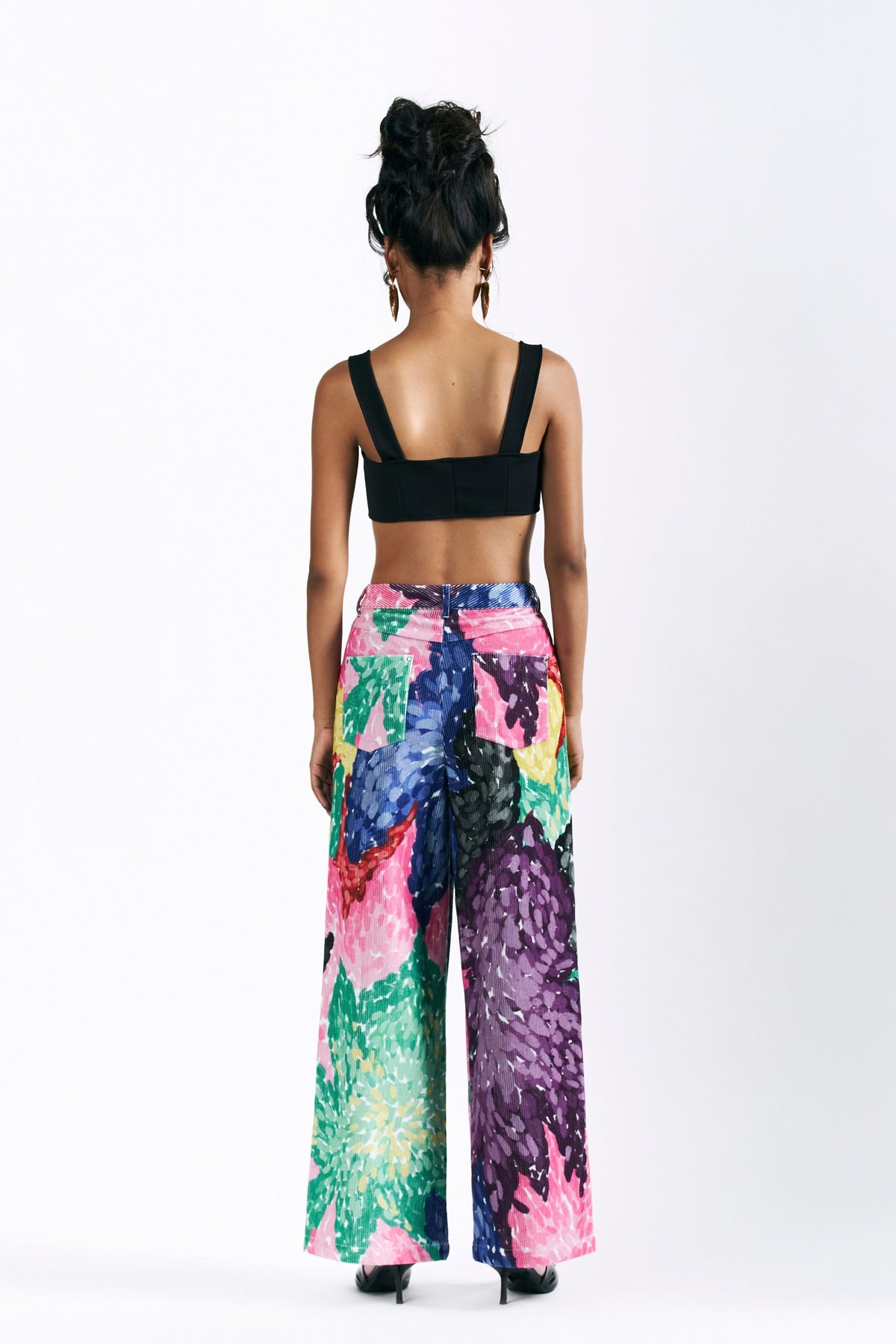 Printed Peonies Pants