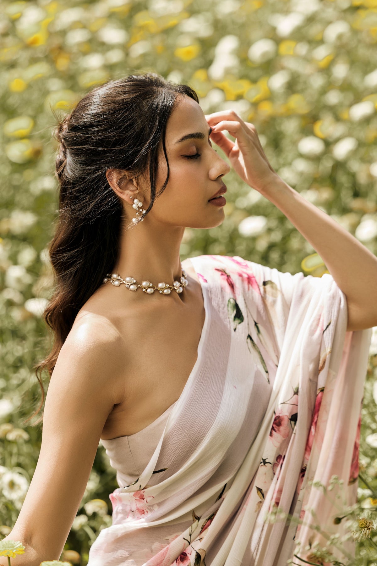 Annie Lavender Chiffon Saree