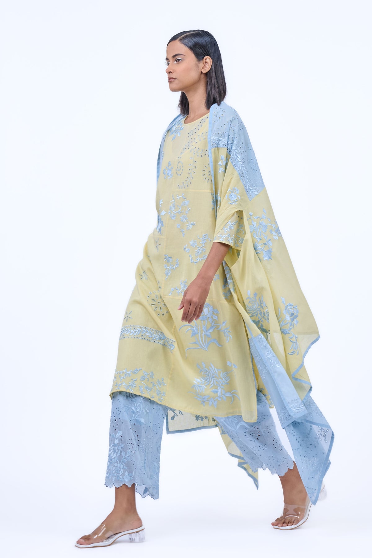 Yellow Threadwork Cape