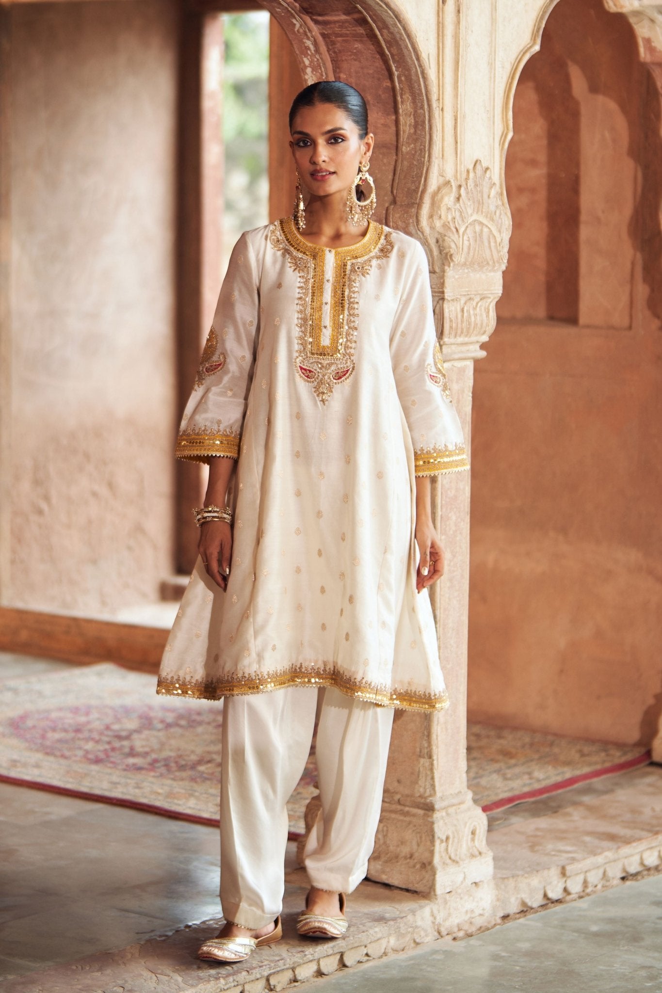 Inaayat Ivory Chauga With Salwar - Sheetal Batra - Elahe