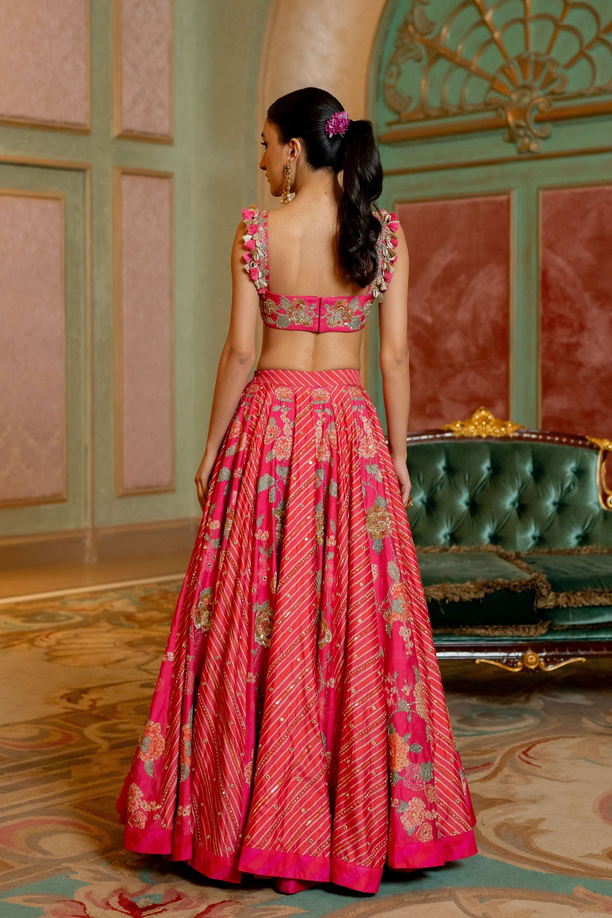 Blooming Floral Printed Lehenga Set.