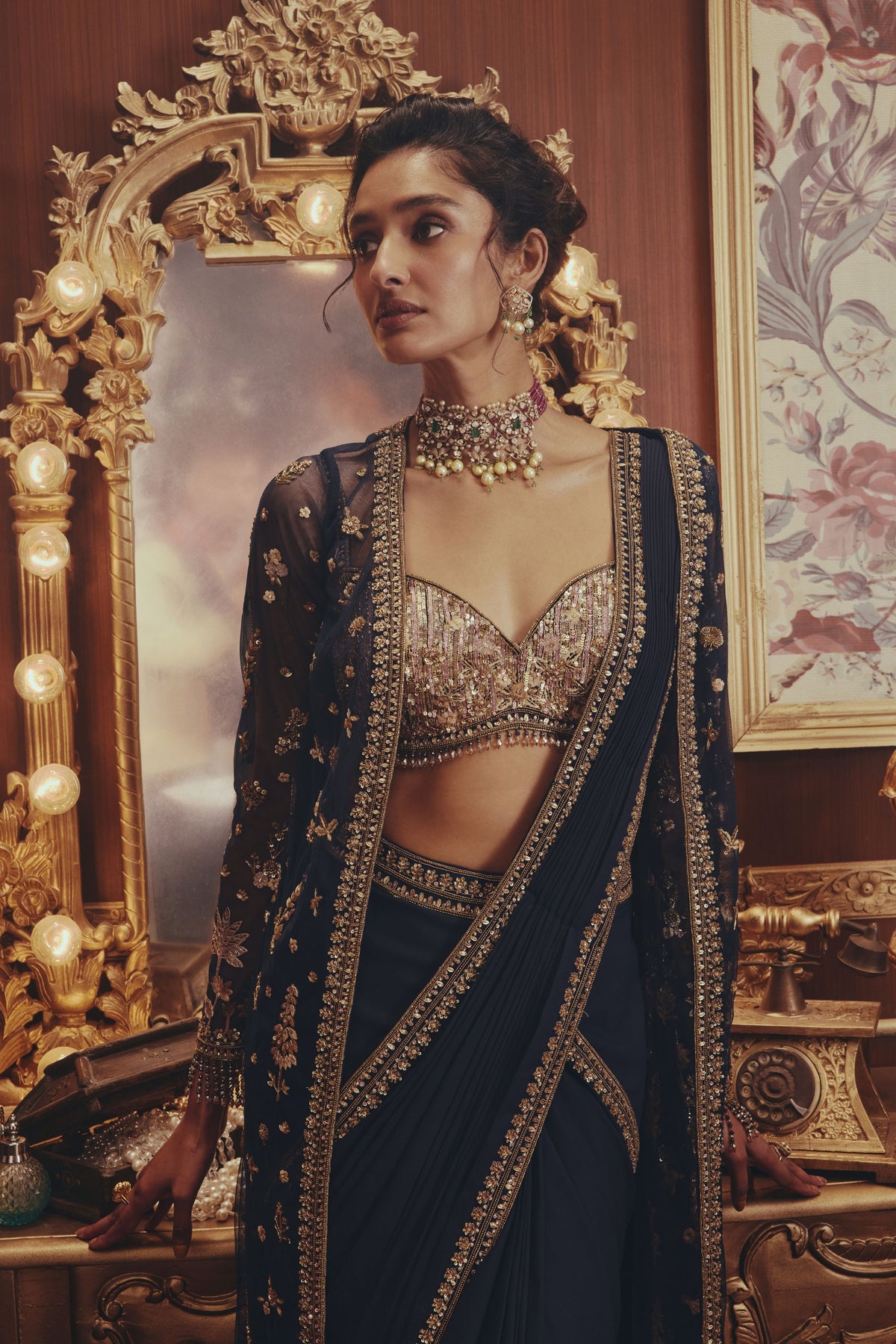 Martha Draped Saree Jacket Set