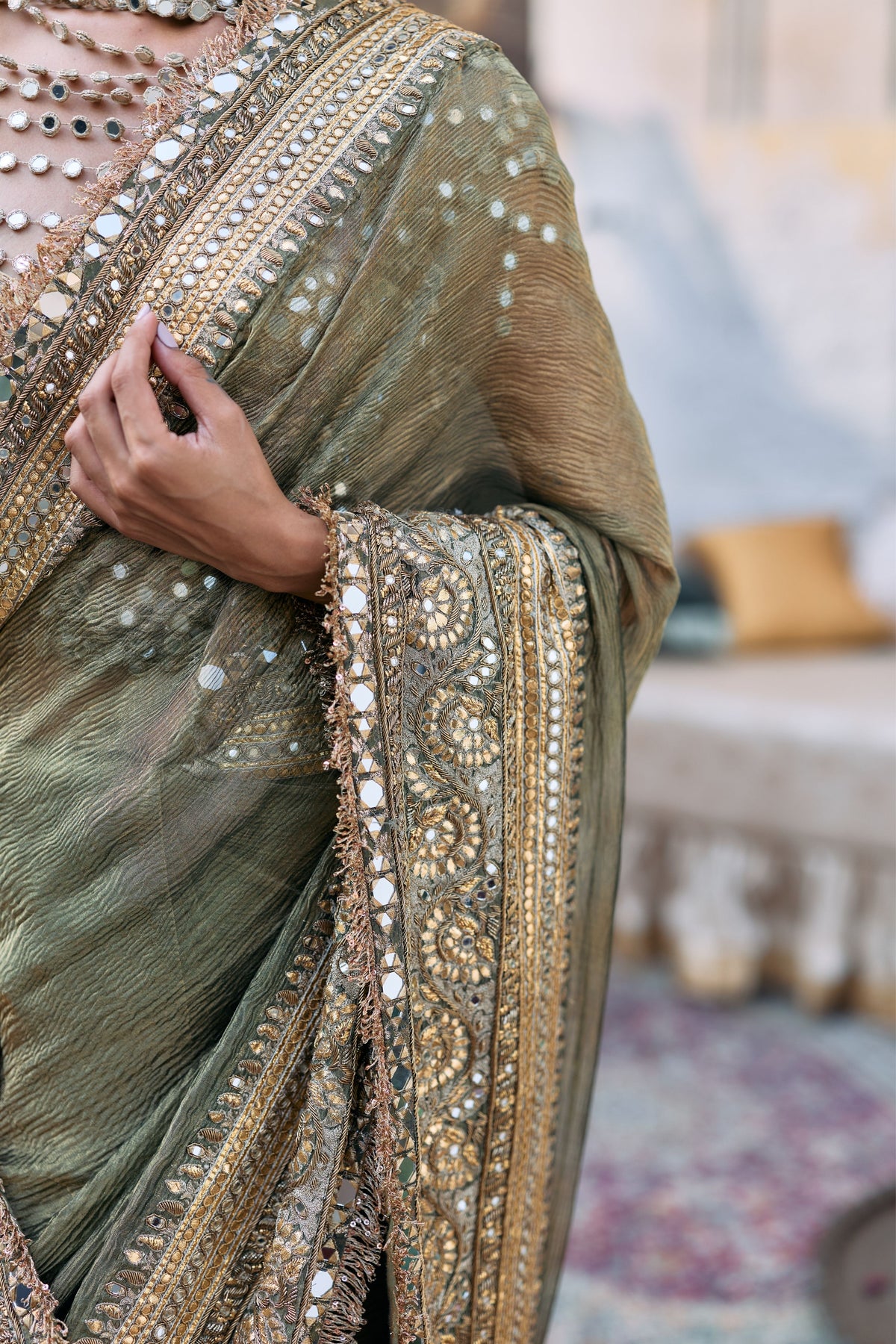 Green Tarangini Saree Set