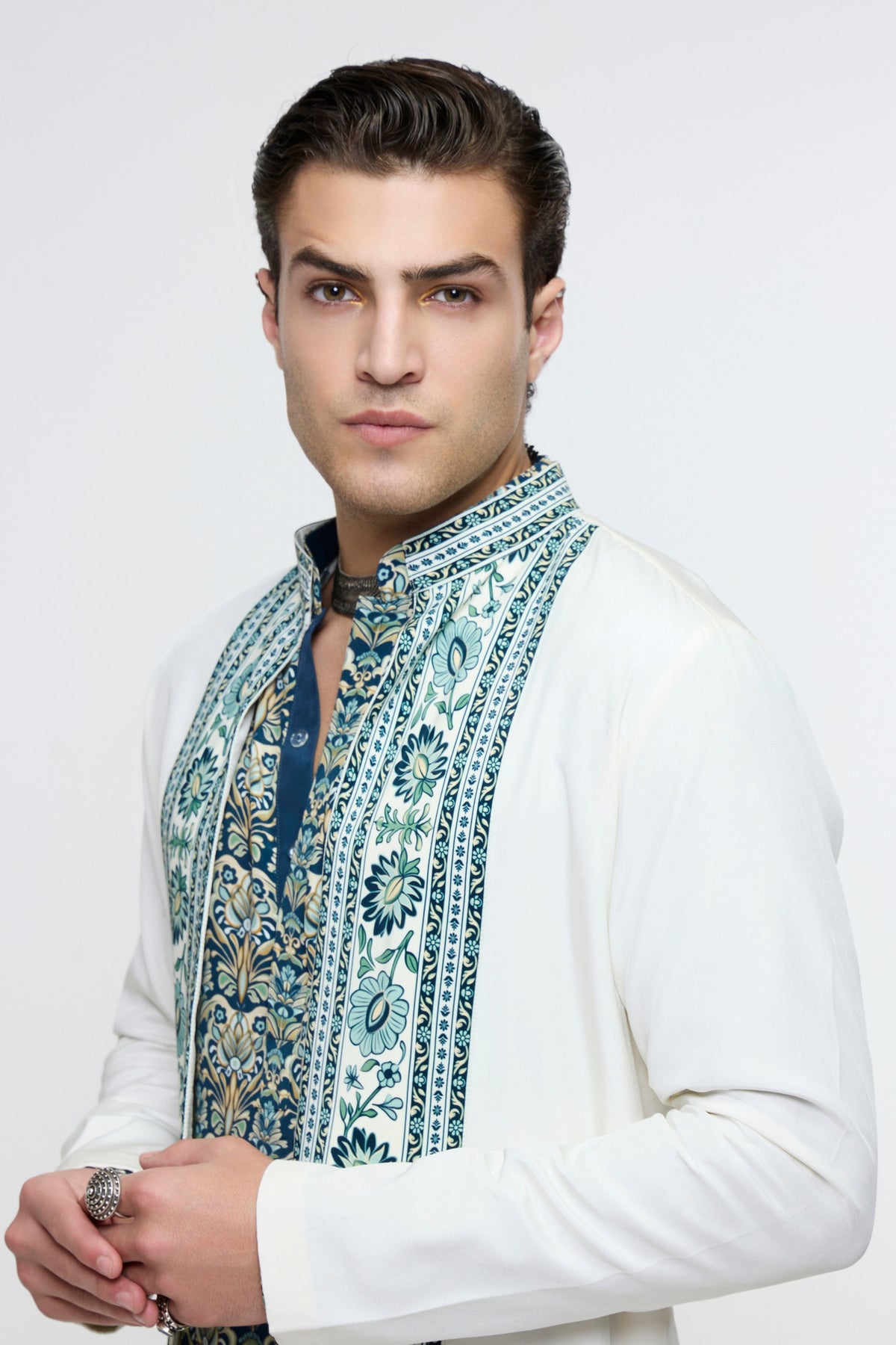 Neel Rolled Up Kurta