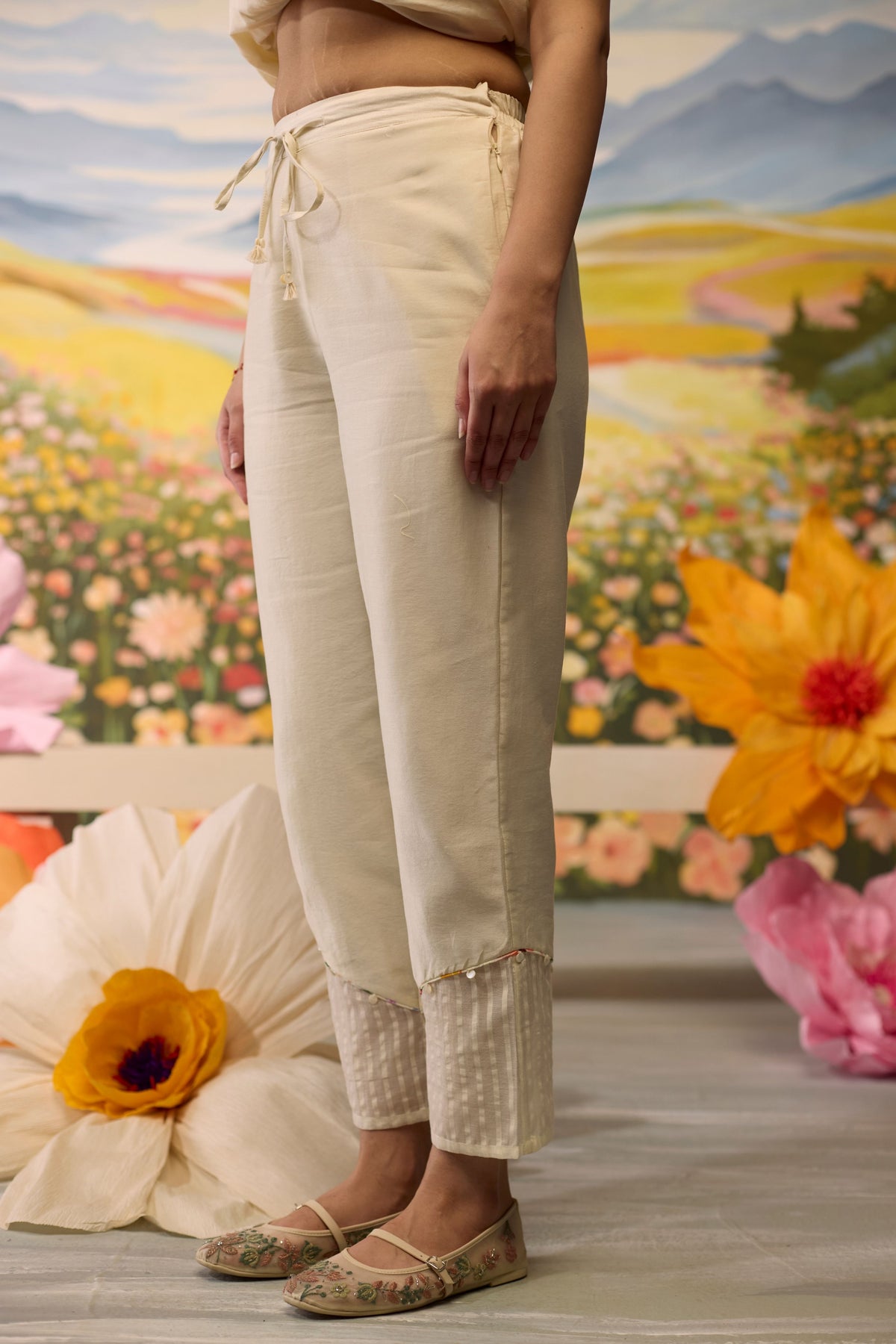 Lumina Straight Chanderi Pants