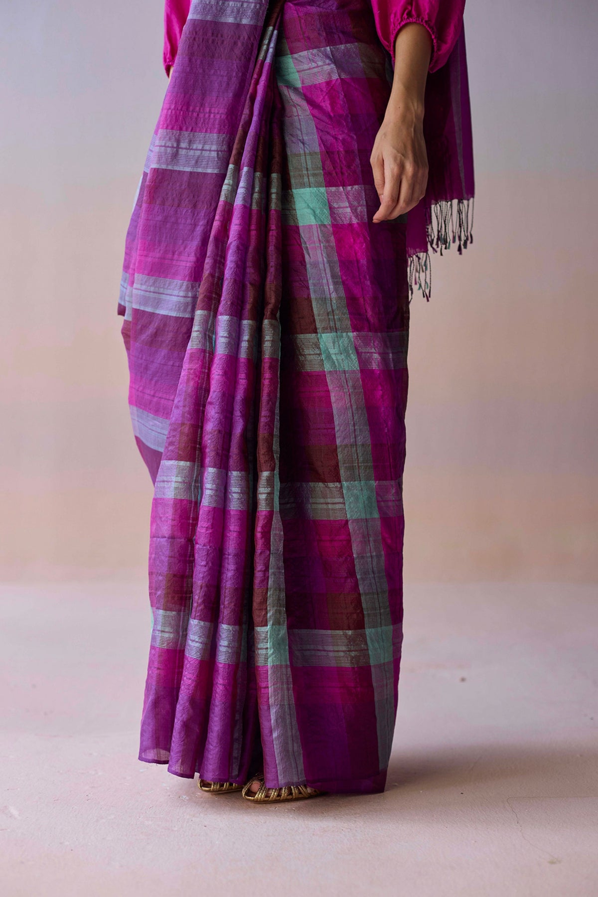 Aurora Checkered Saree