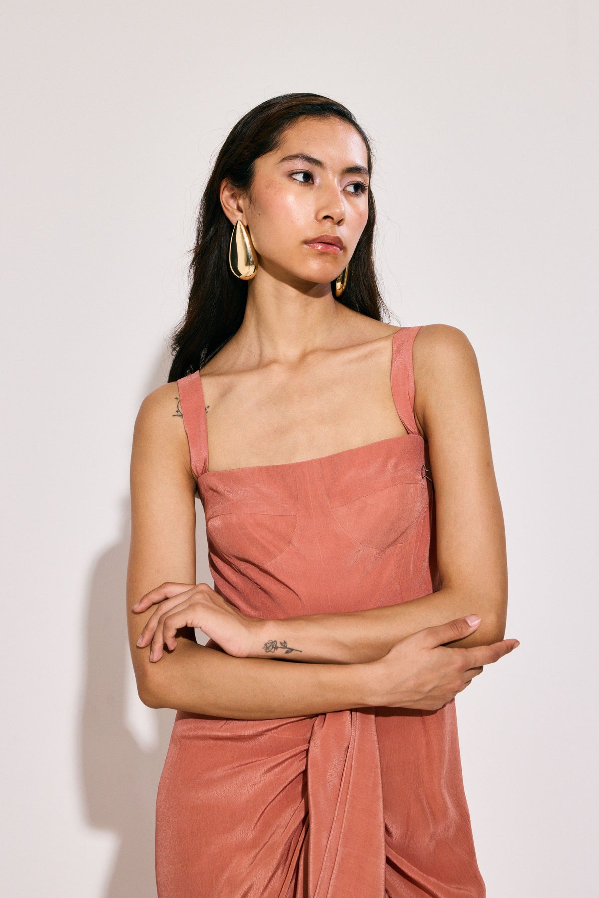Salmon Delta Dress