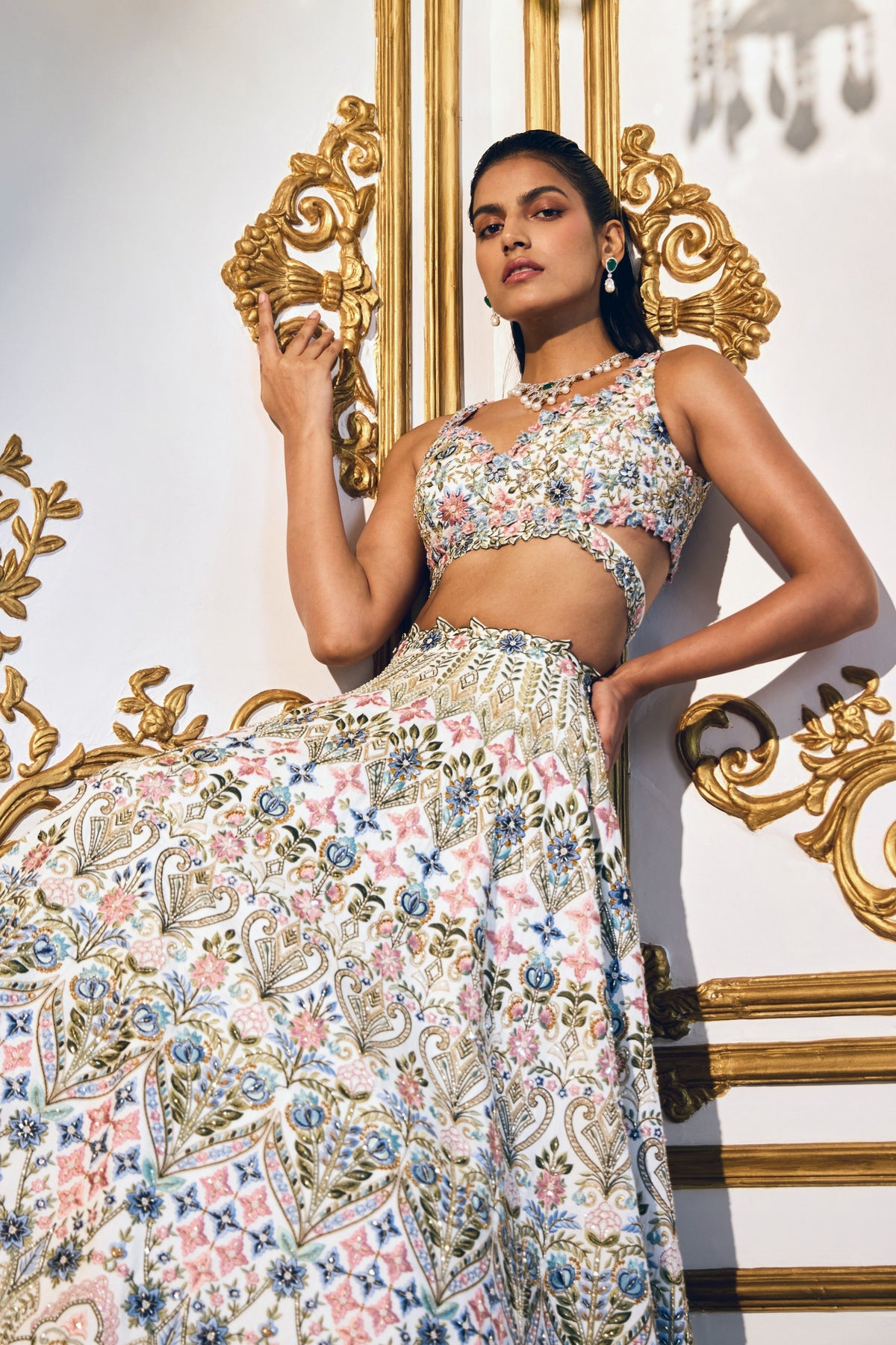 Solene Full Jaal  Lehenga Set