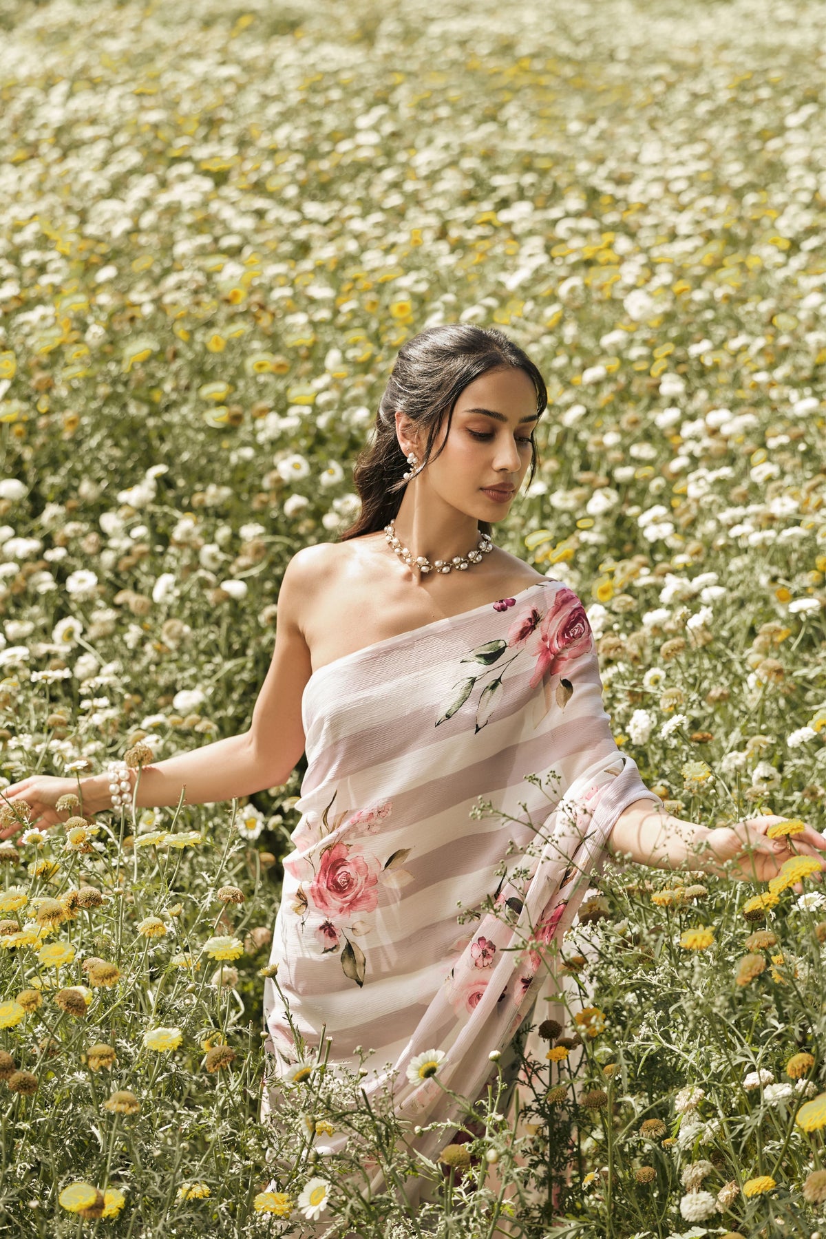 Annie Lavender Chiffon Saree