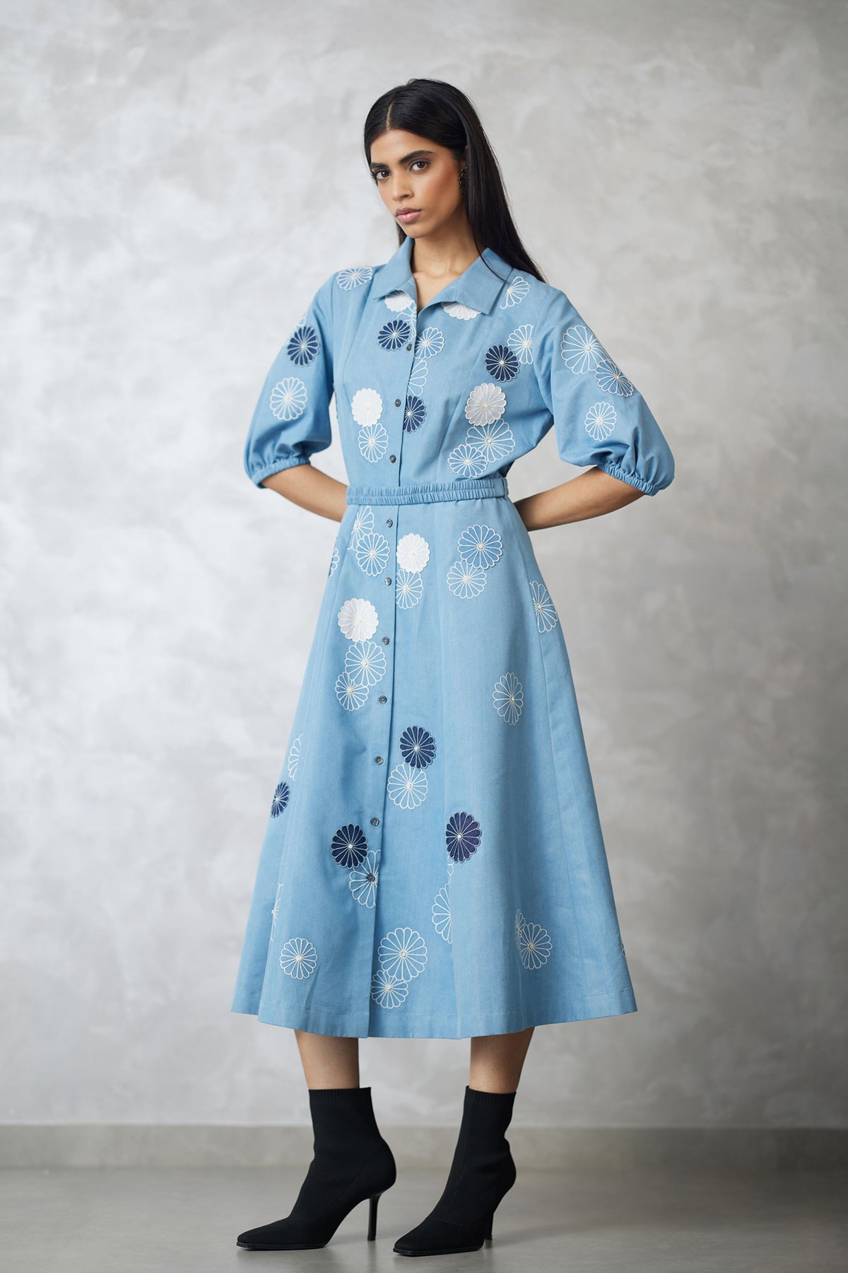 Light Blue Nova Applique Dress