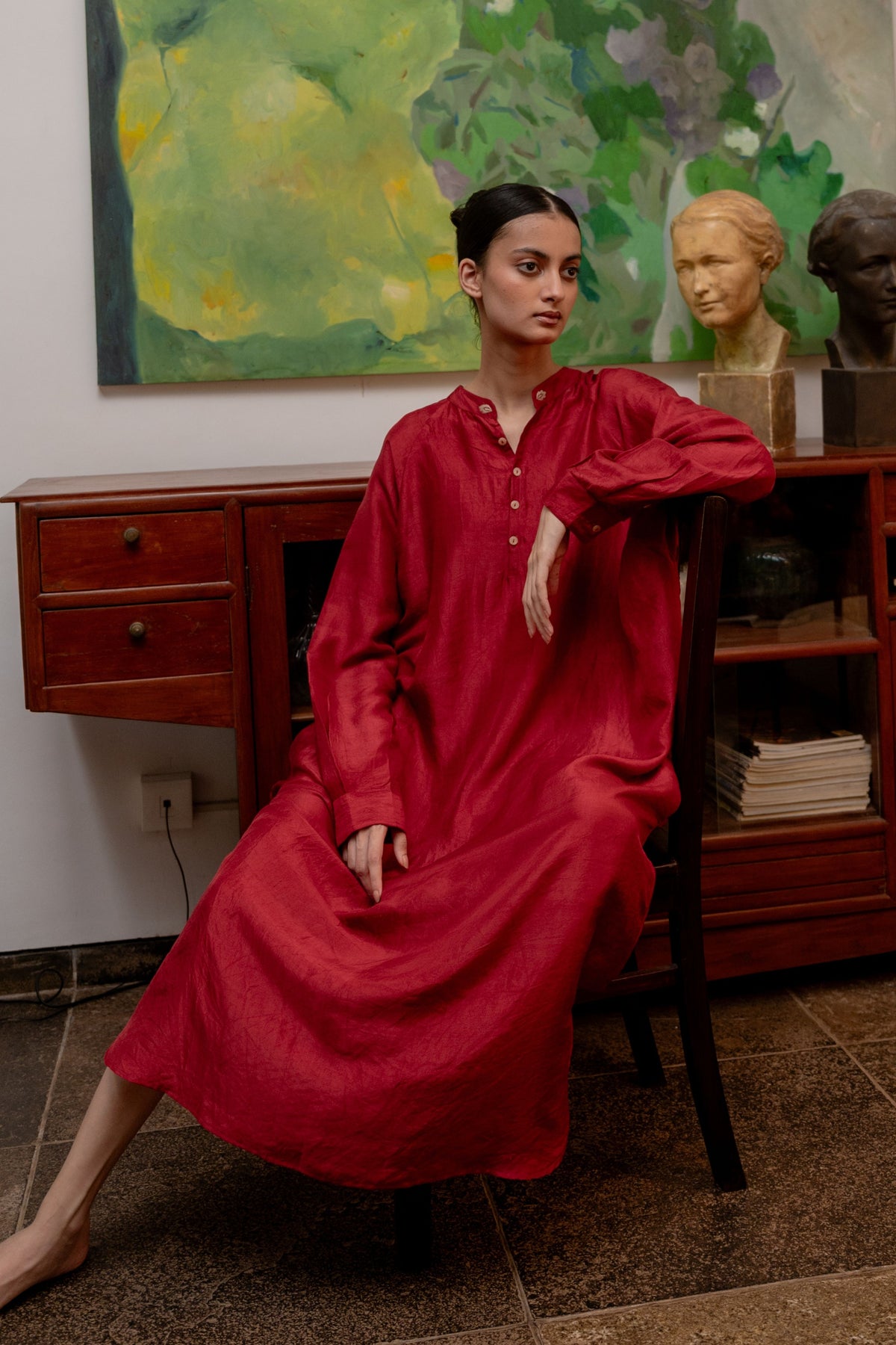 Crimson Red Soler Dress