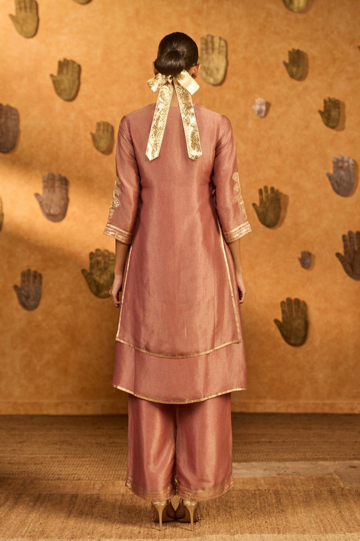 Mauve Tea Blossom Kurta Set