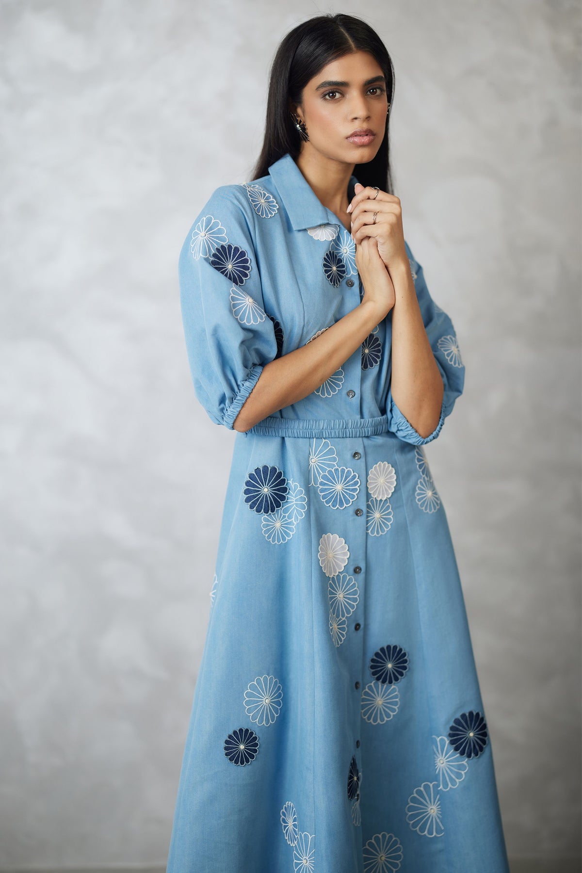 Light Blue Nova Applique Dress