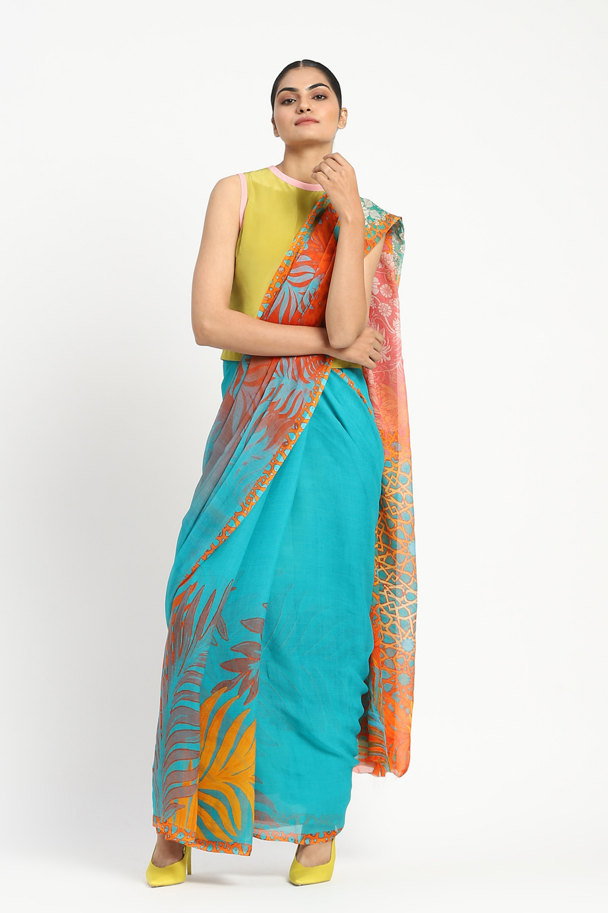 Sunny Sangria Printed Saree
