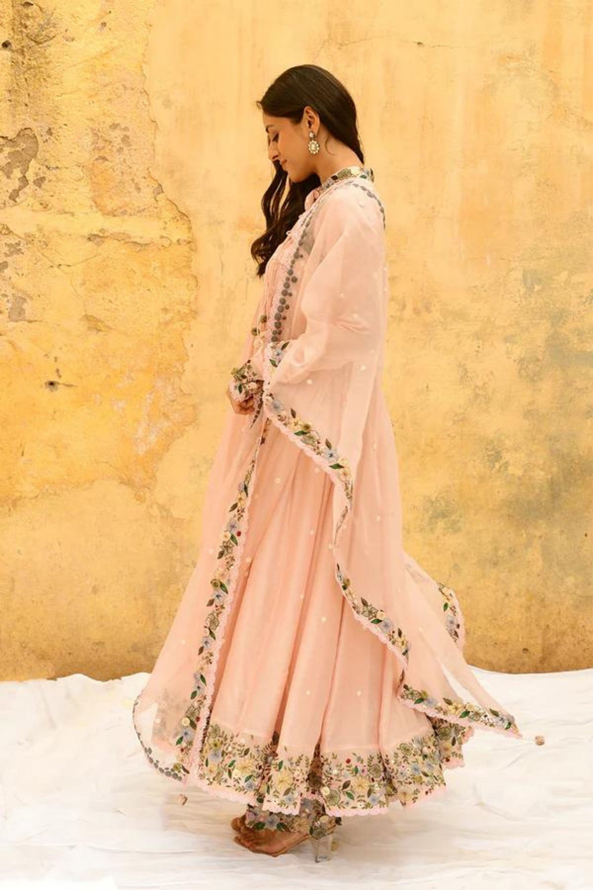 Pink Orchid Poshak Anarkali Set