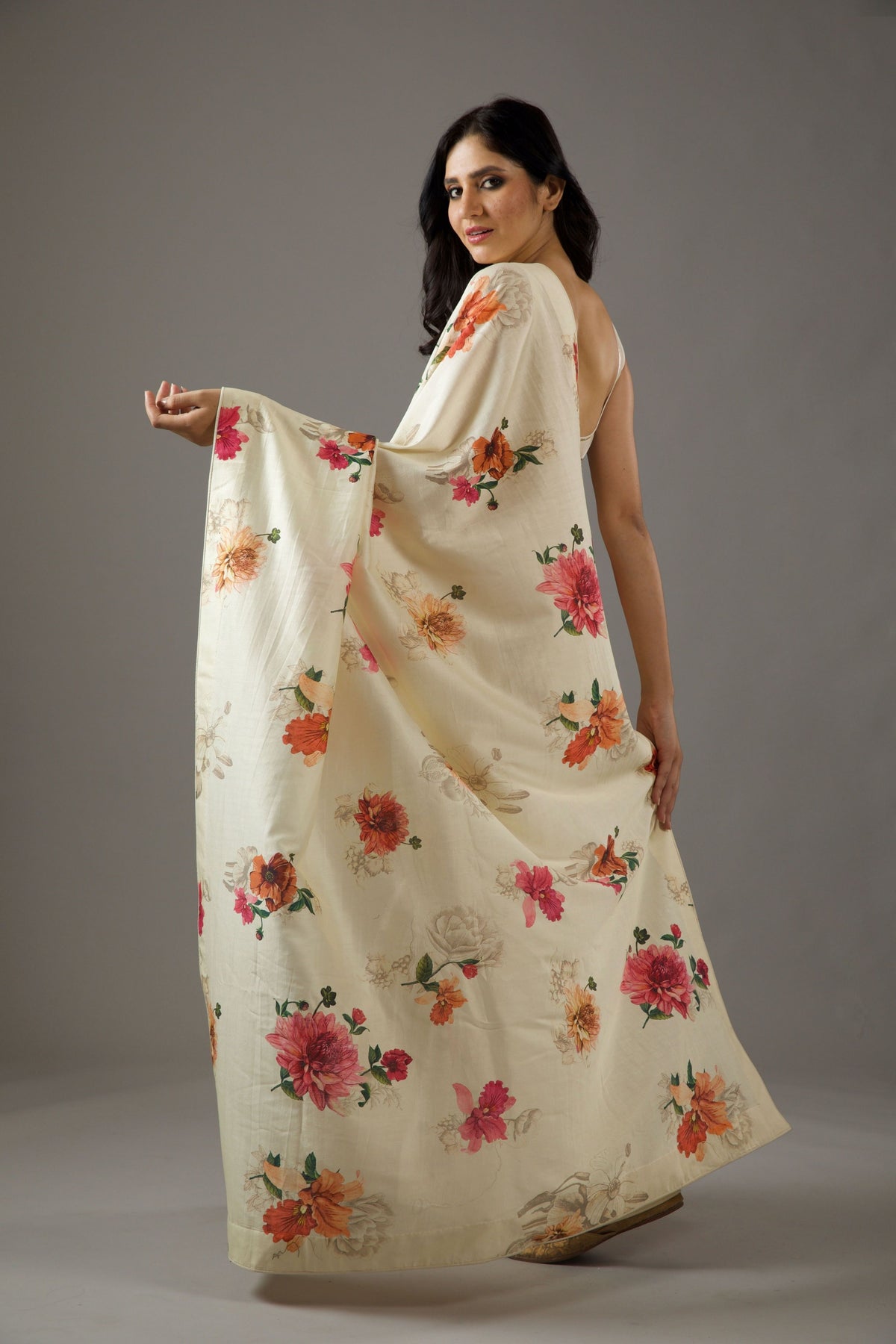 Digital Print Chanderi Silk Saree