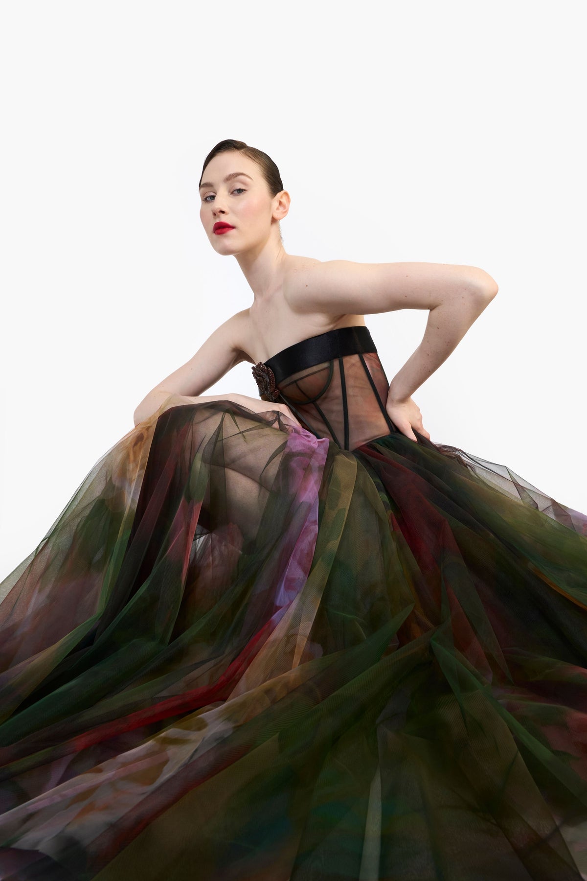 Corseted Tulle Midi