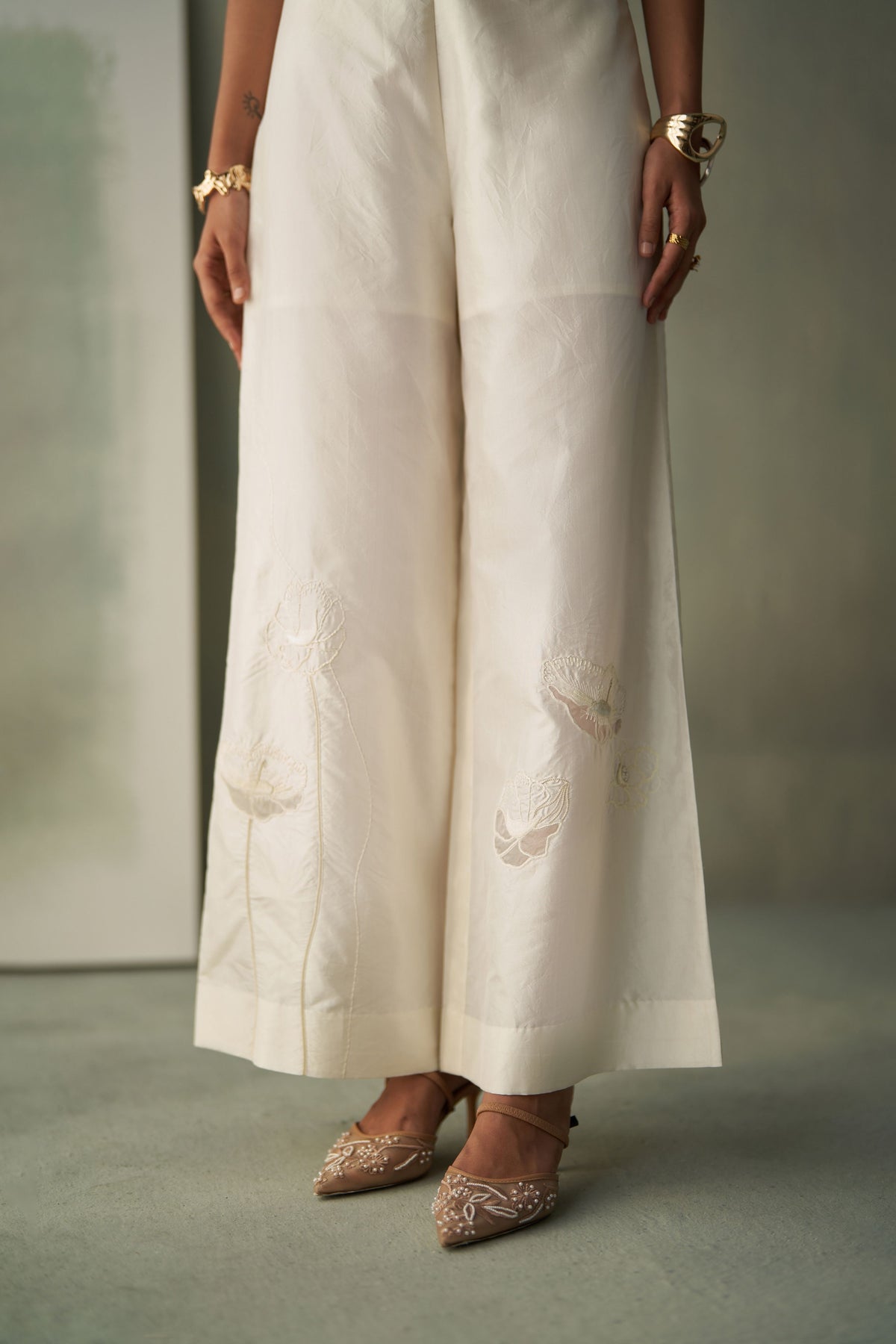 Foliage Applique Trouser