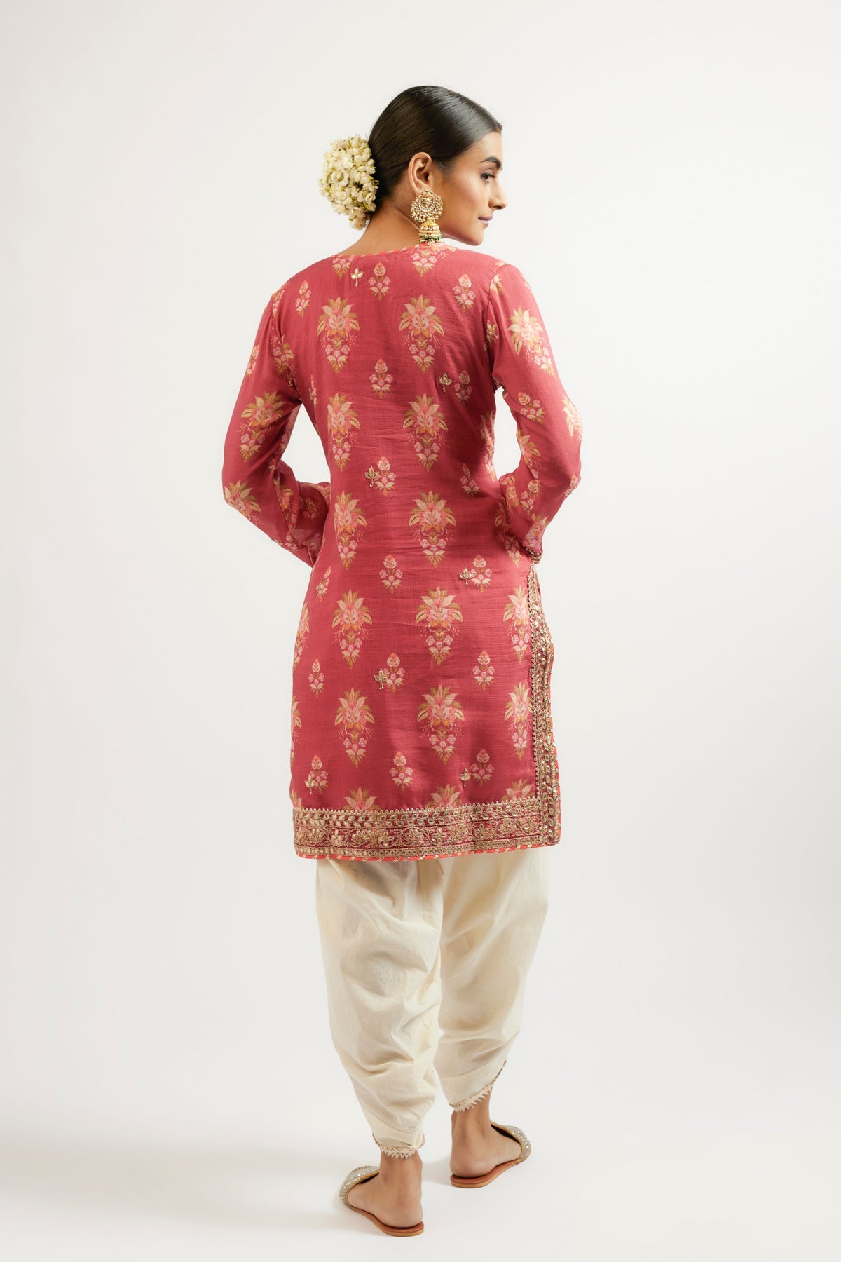 Red Moulika Dhoti Set
