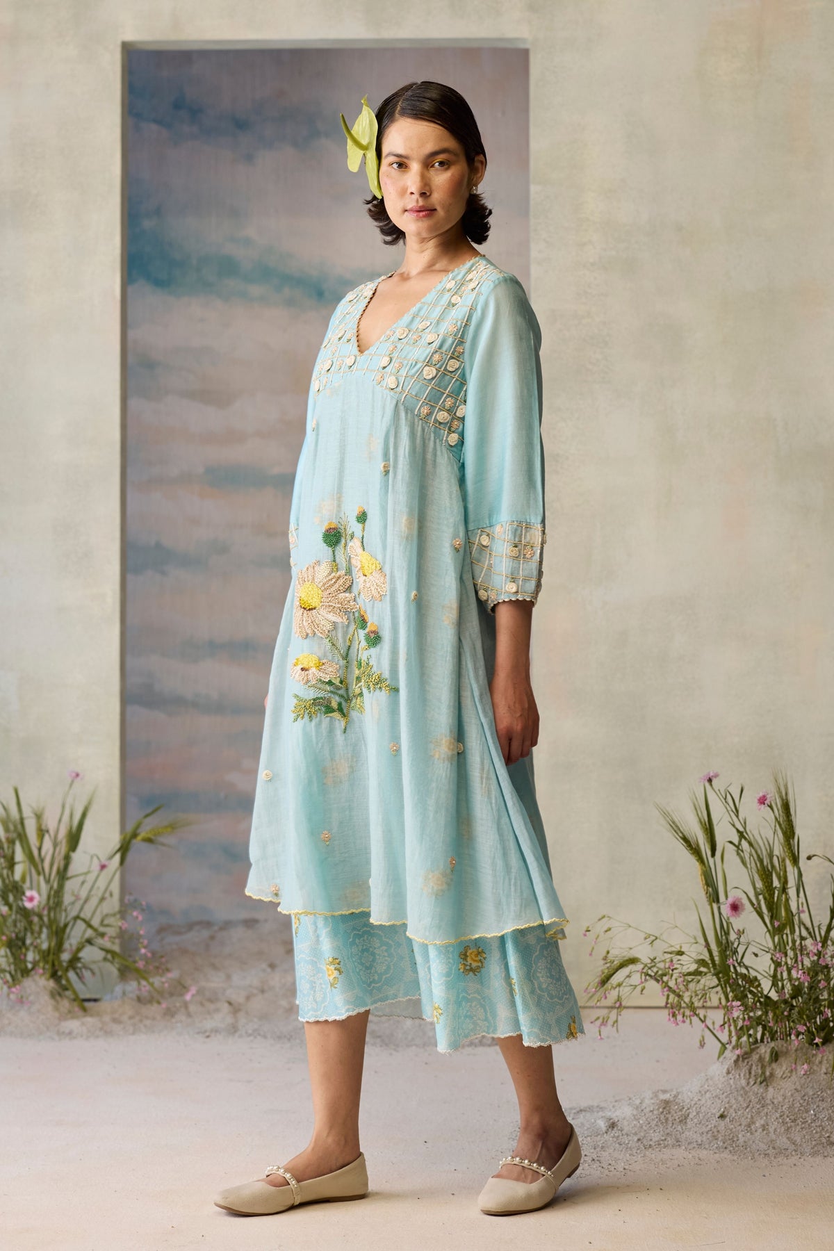 Azure Floral Dress