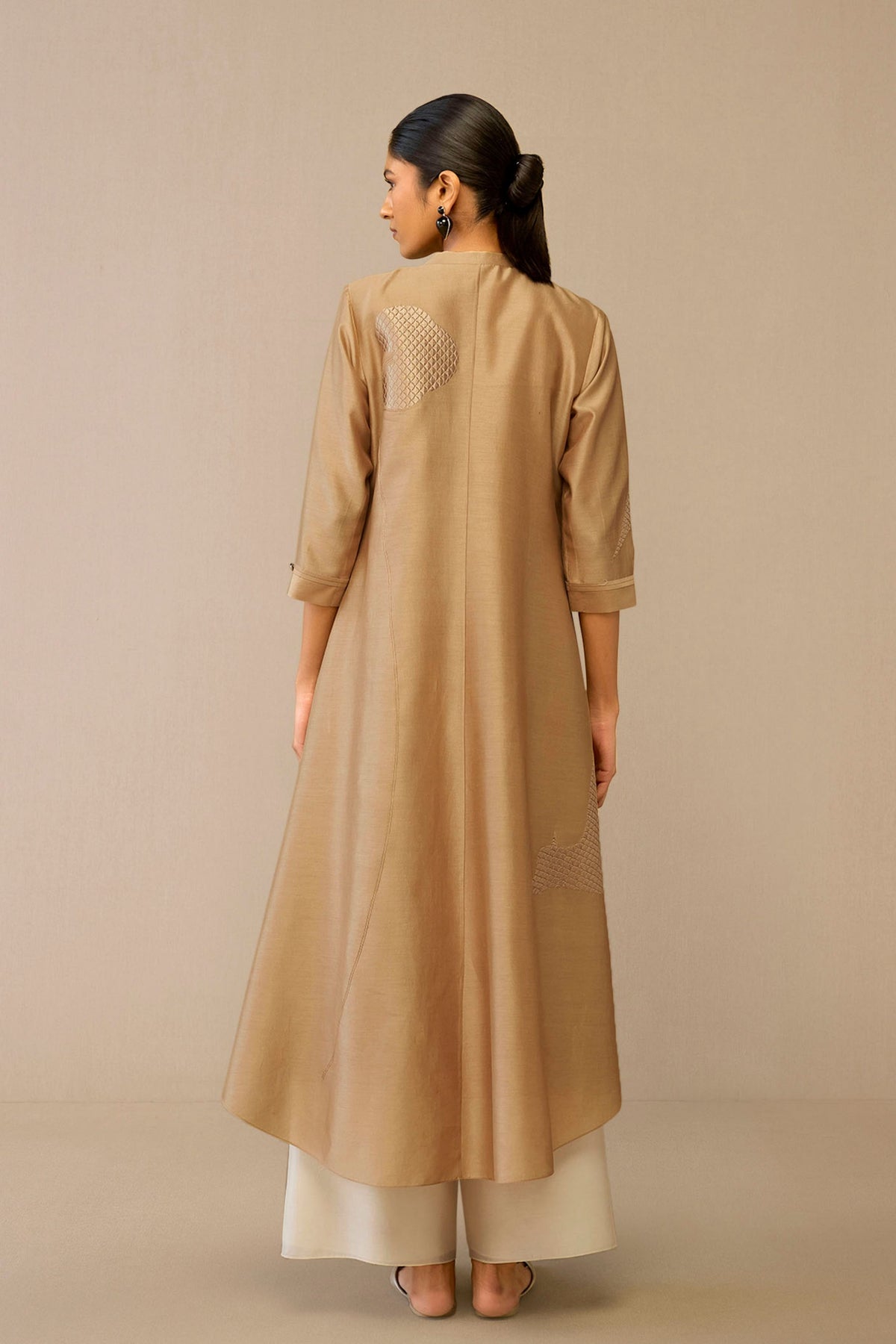 Beige Dilzan Jacket Set