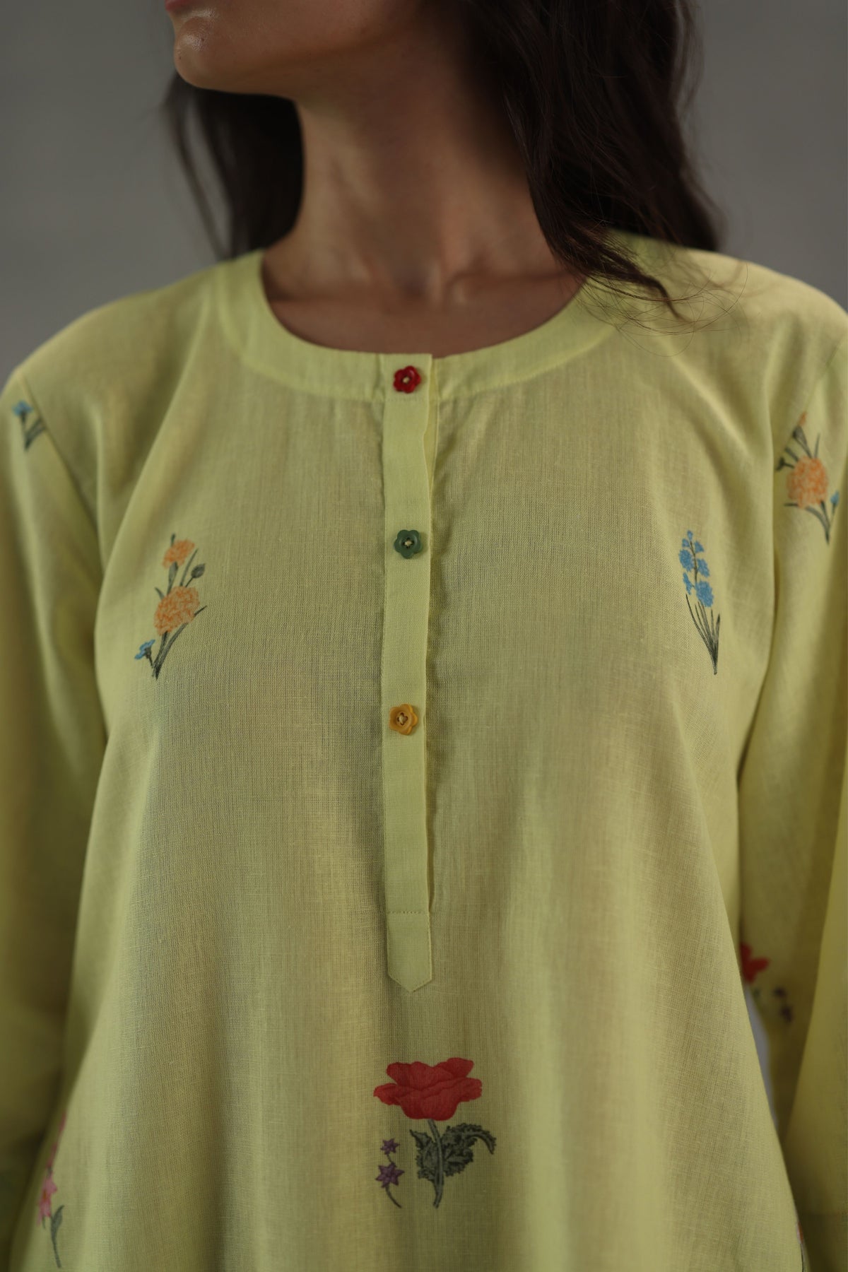 Yellow Wildflower Kurta Set