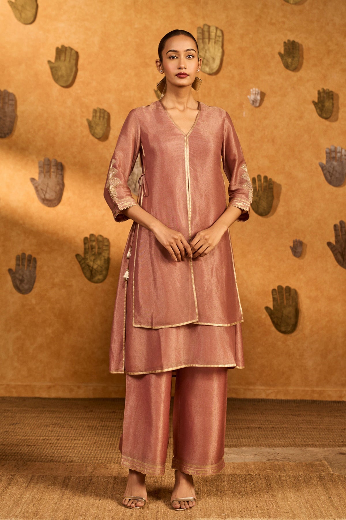 Mauve Tea Blossom Kurta Set